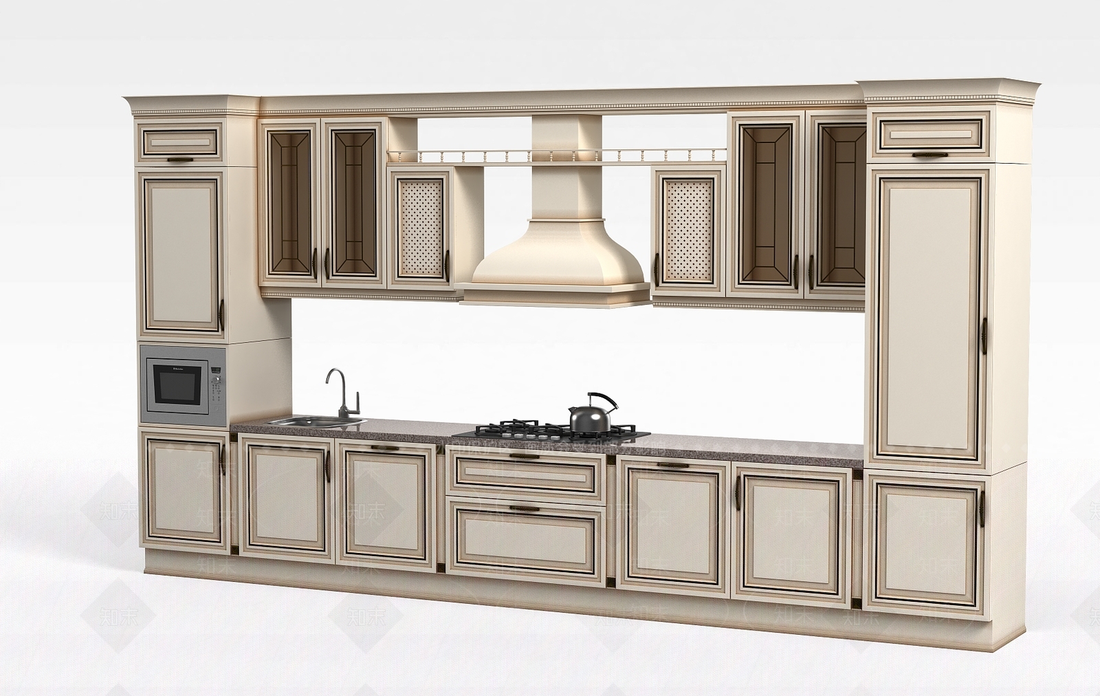 现代精品橱柜3D模型下载【ID:1188863353】