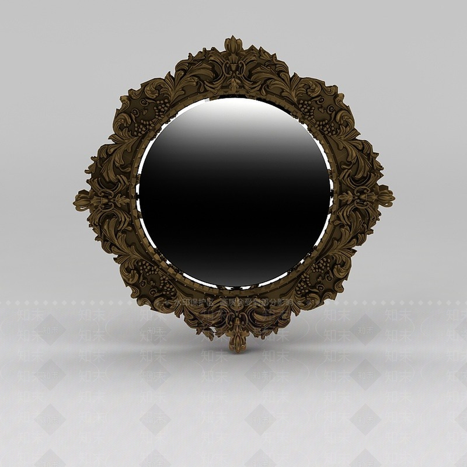 现代雕花镜子3D模型下载【ID:1188863718】