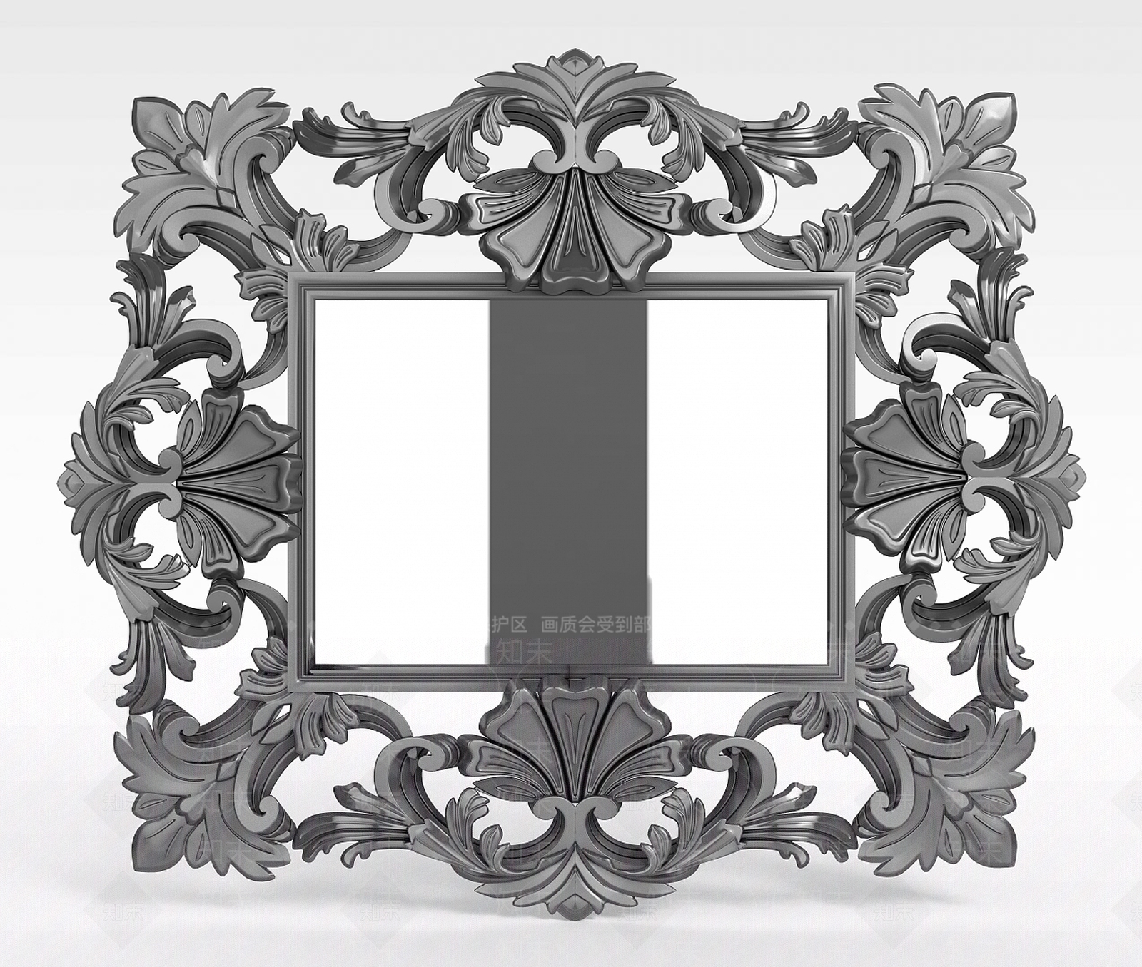 现代雕花镜子3D模型下载【ID:1188863930】