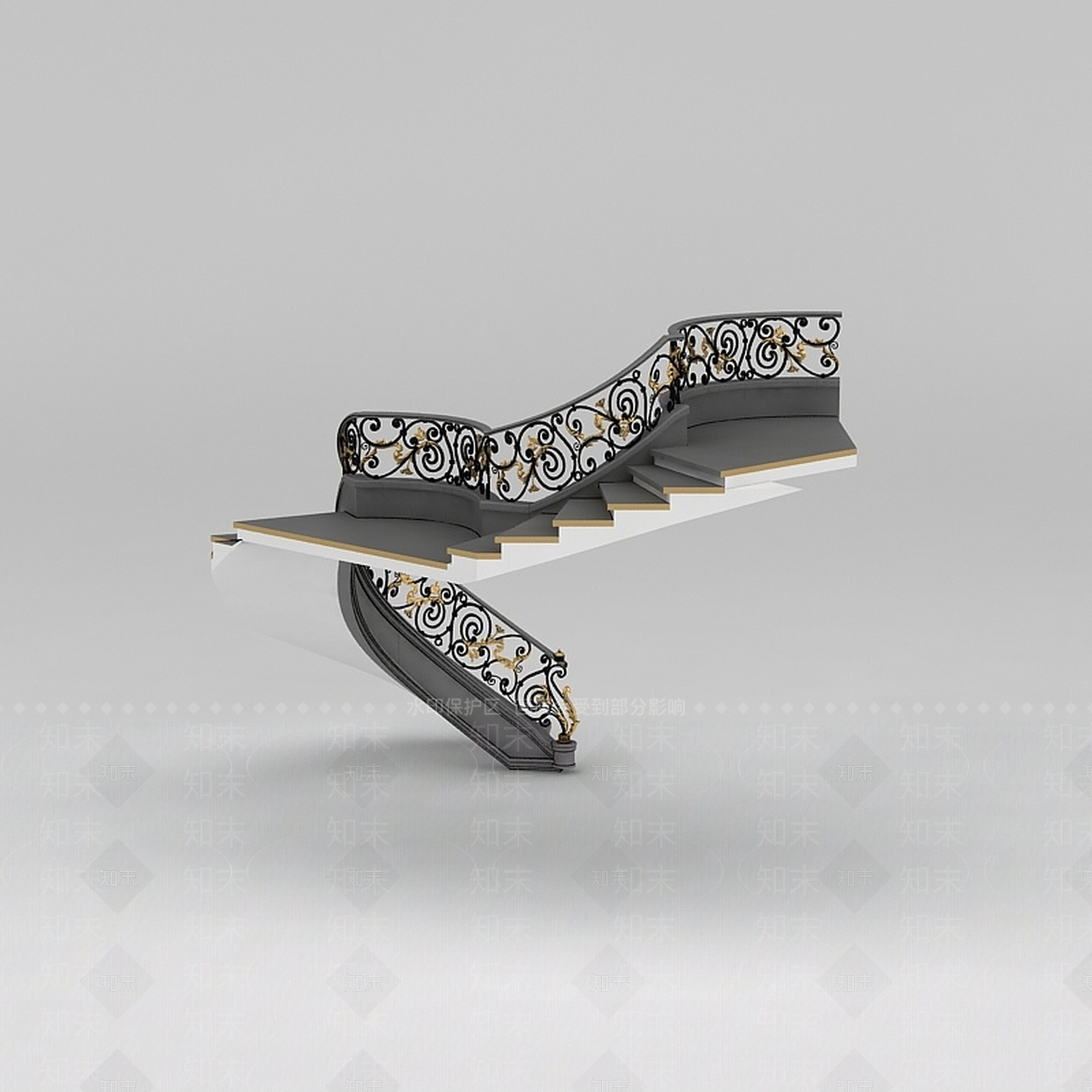 现代别墅楼梯3D模型下载【ID:1188865146】