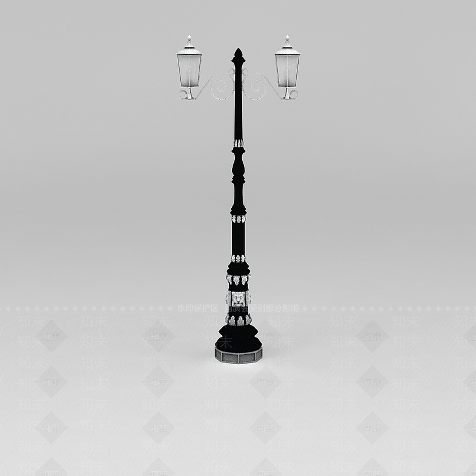 现代公园路灯3D模型下载【ID:1188865213】