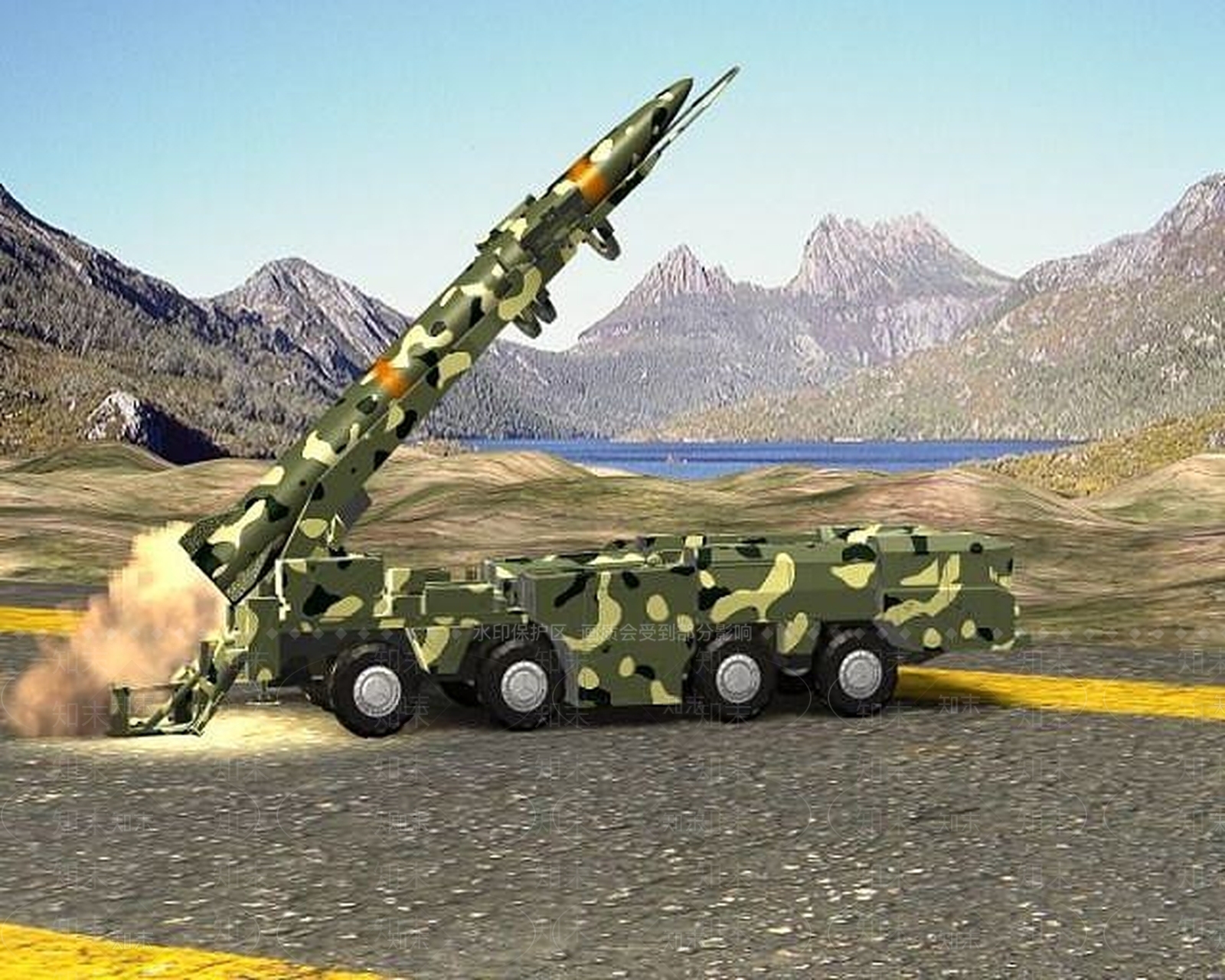 现代导弹发射动画3D模型下载【ID:1188865850】