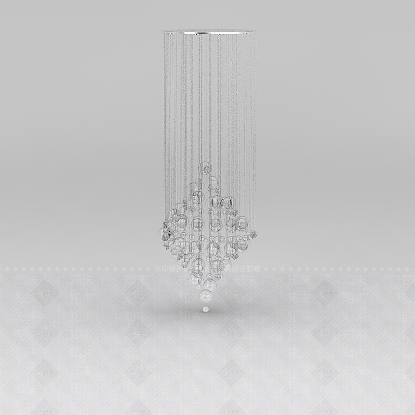 现代流苏吊灯3D模型下载【ID:1188866456】