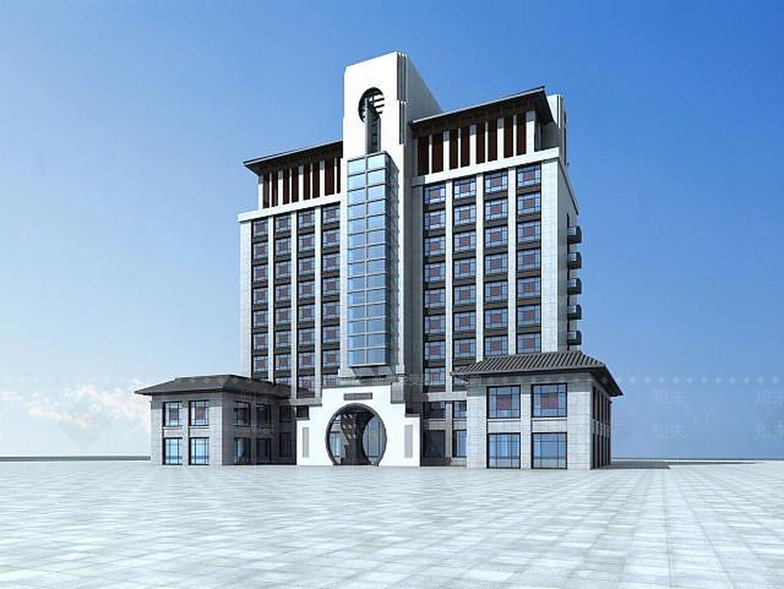 中式酒店3D模型下载【ID:1188866521】