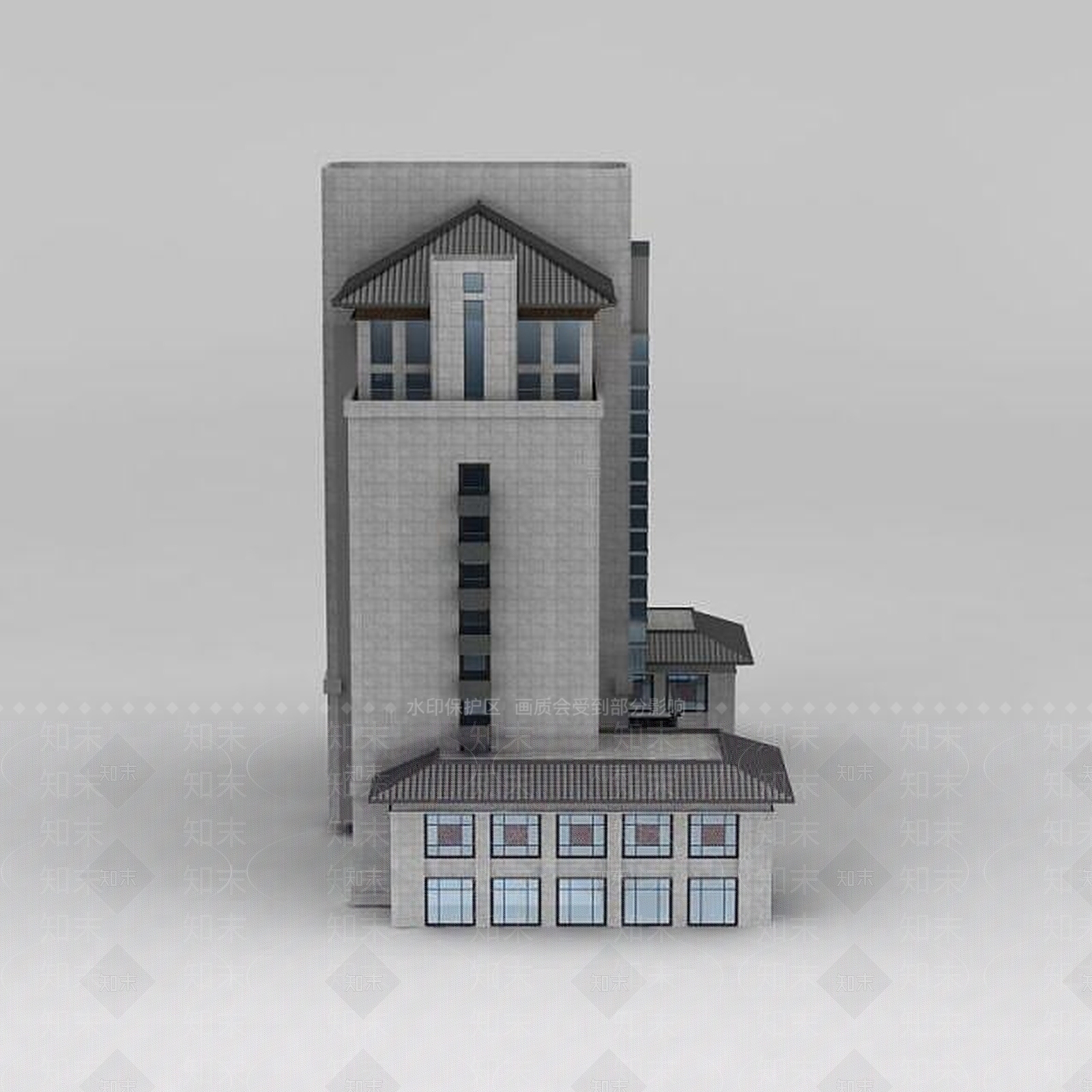 中式酒店3D模型下载【ID:1188866521】