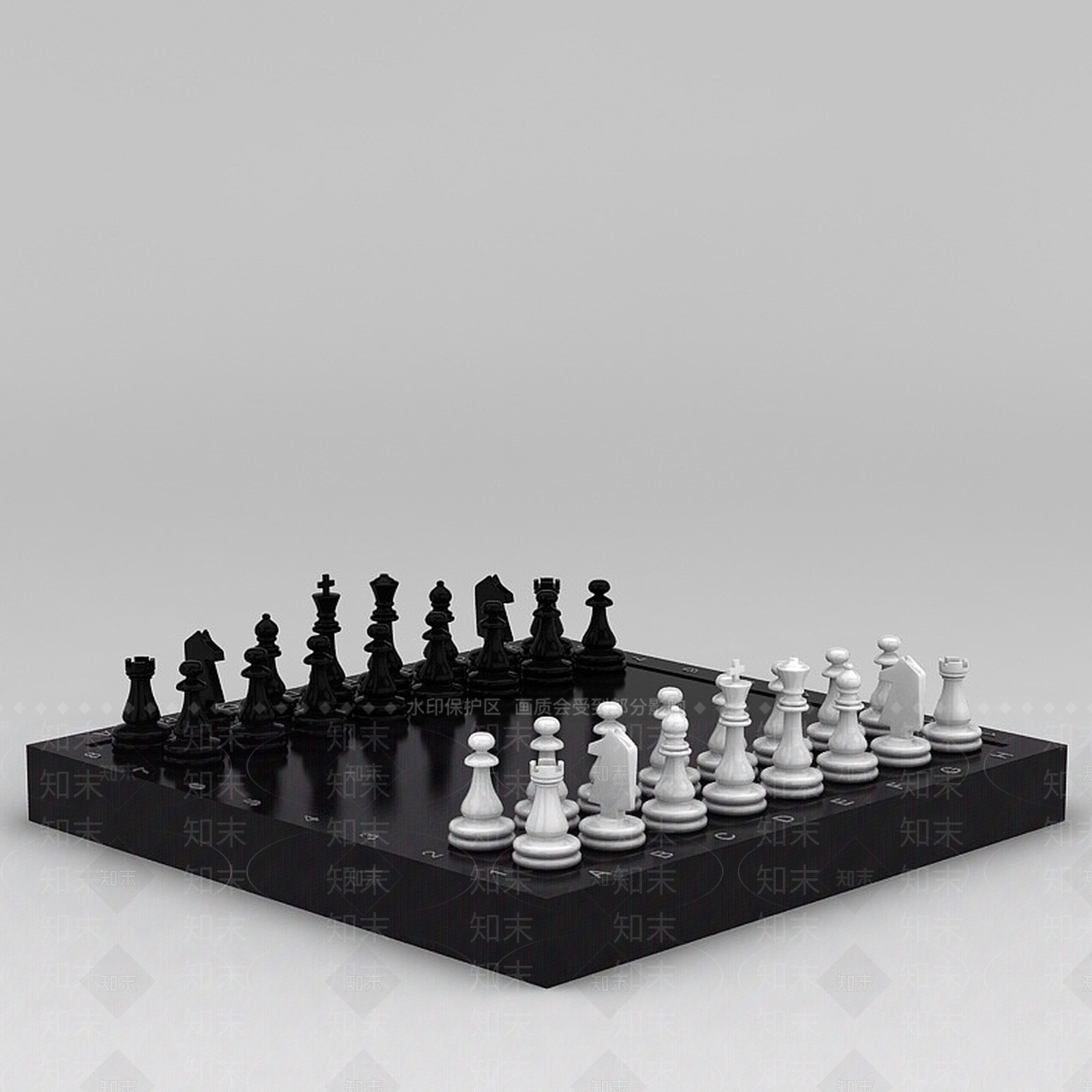 现代西洋棋3D模型下载【ID:1188867034】