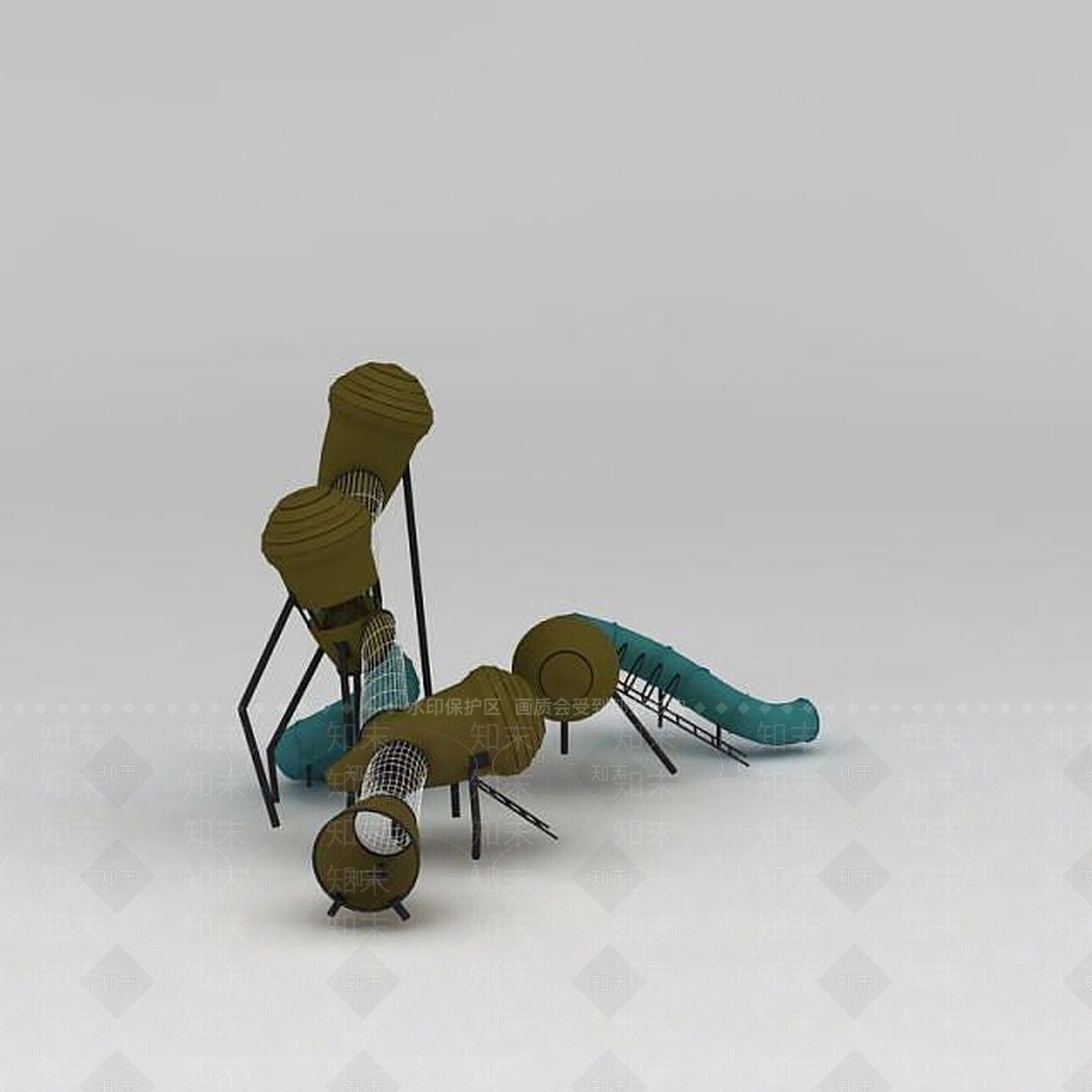 现代儿童游乐设施3D模型下载【ID:1188867289】