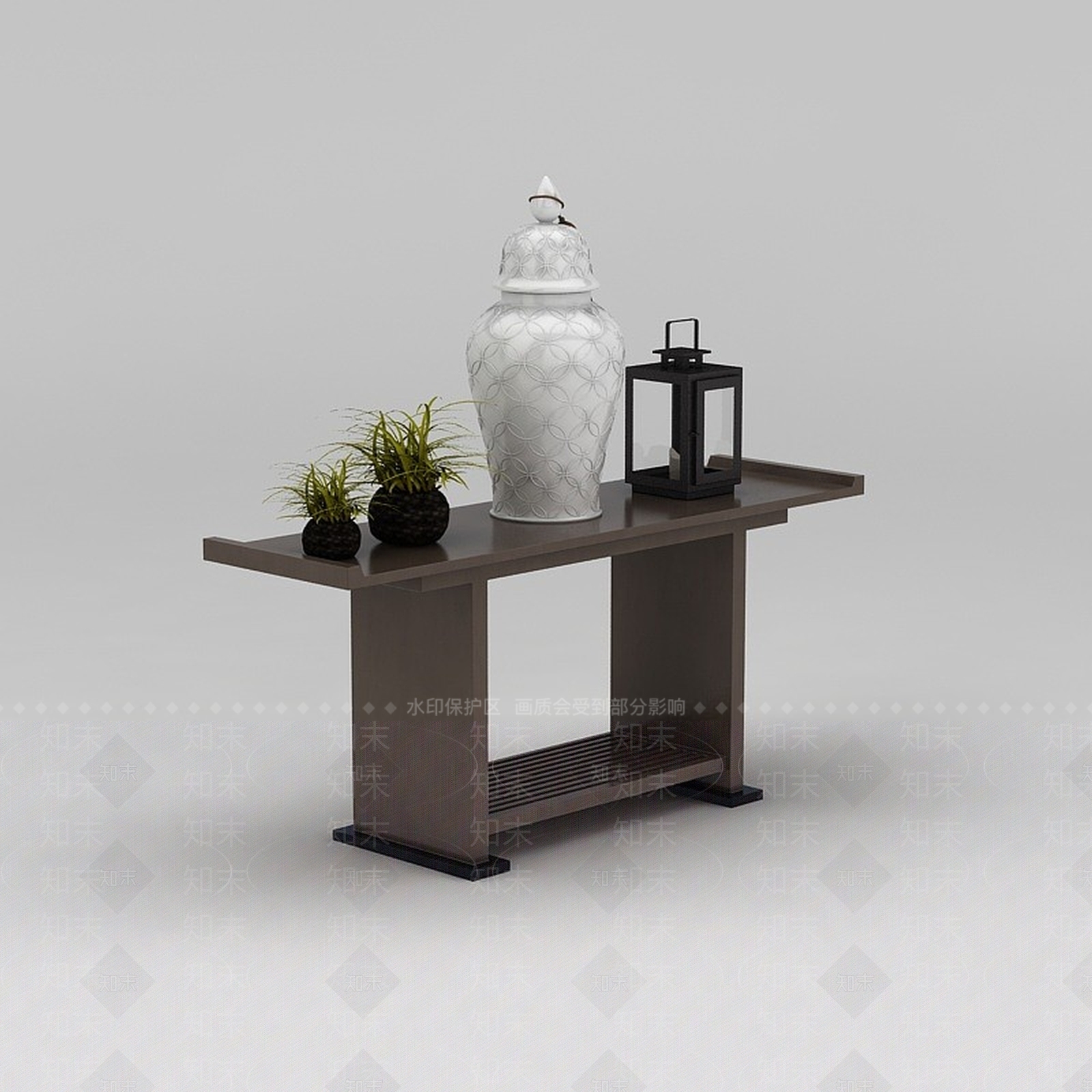 中式玄关桌3D模型下载【ID:1188867743】