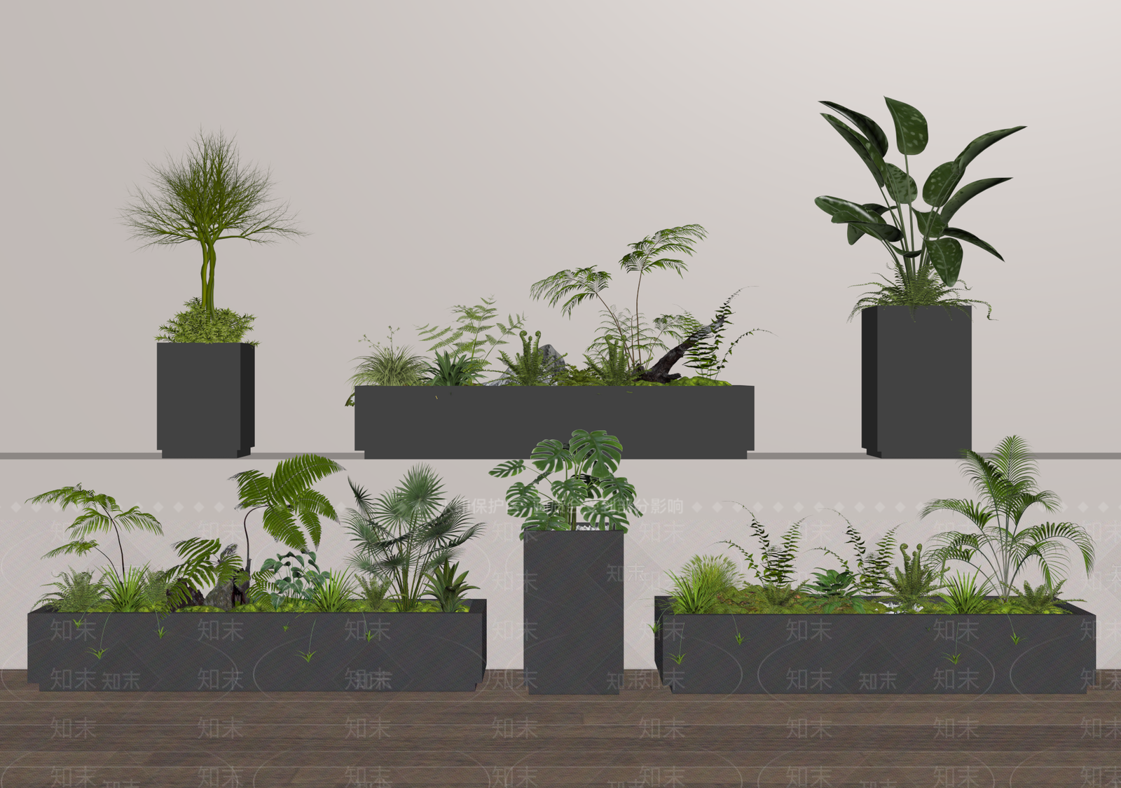植物组合SU模型下载【ID:1188882955】