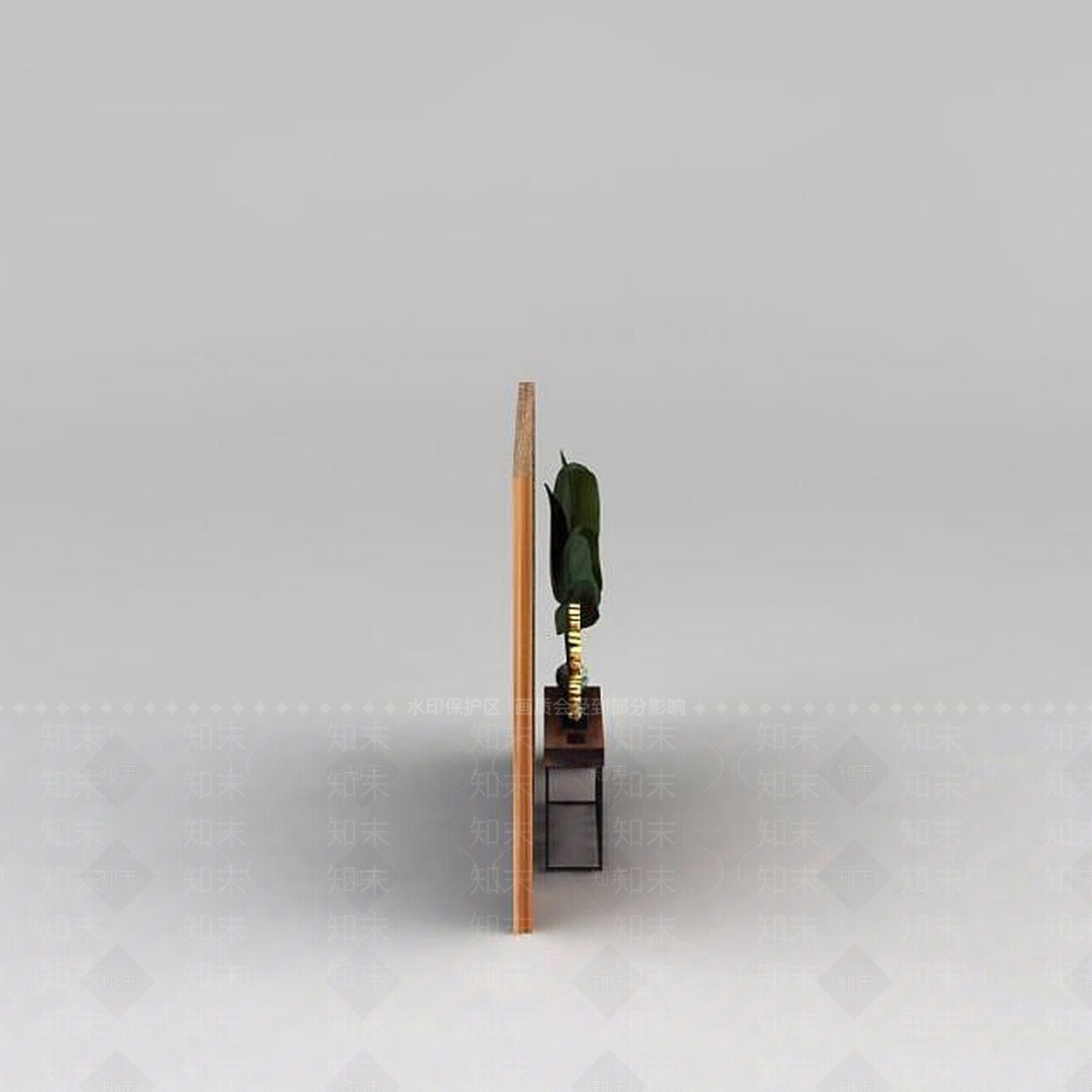 现代朽木背景墙玄关台组合3D模型下载【ID:1188869731】