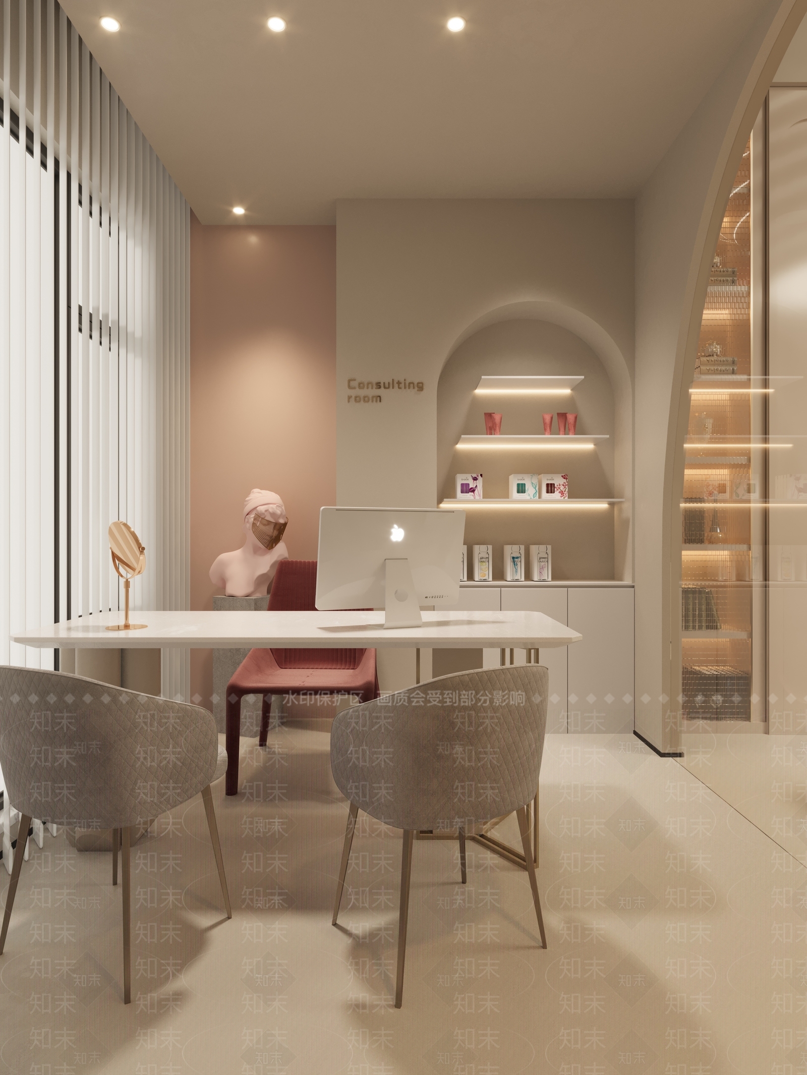 侘寂奶油美容院3D模型下载【ID:1188871471】