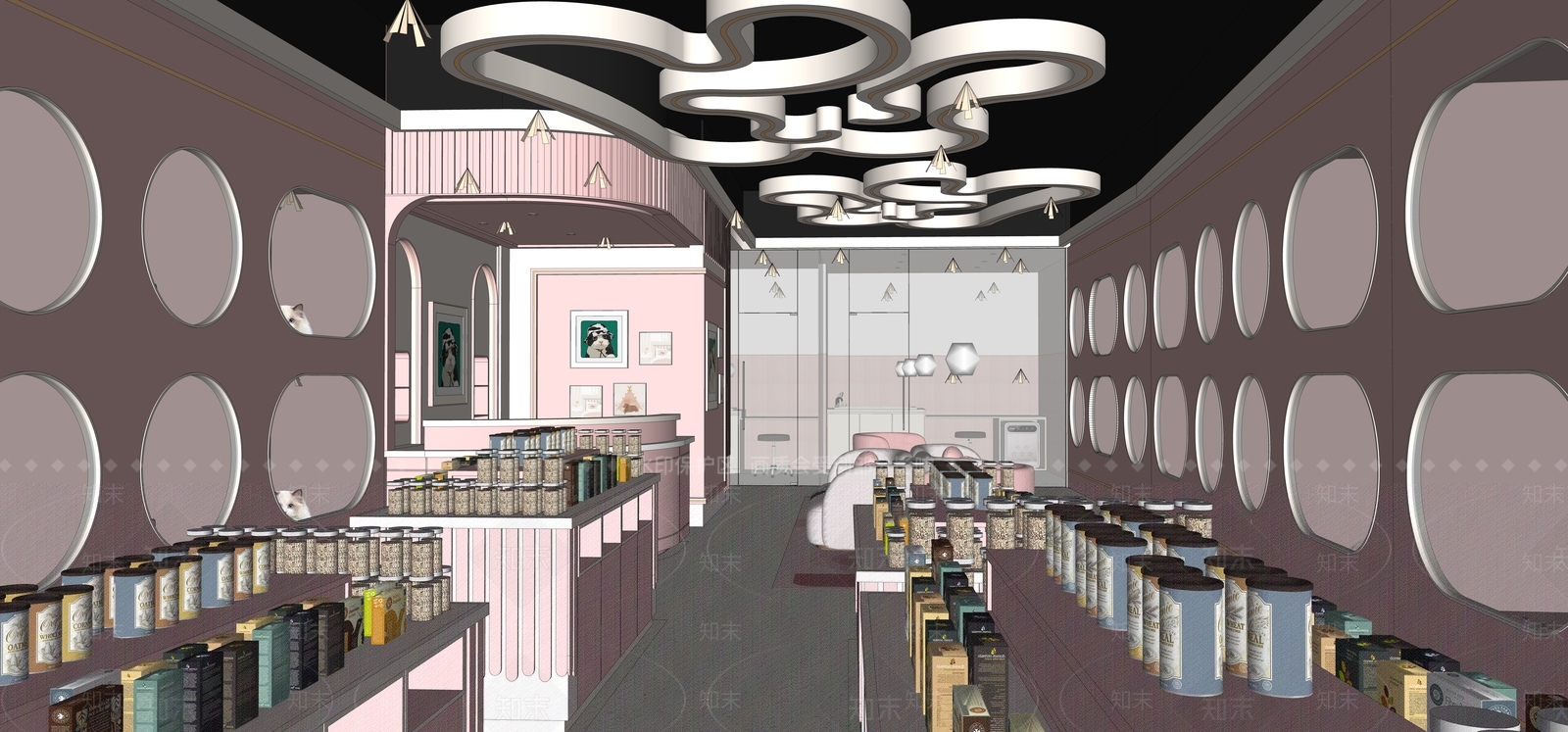现代宠物店SU模型下载【ID:1188873048】