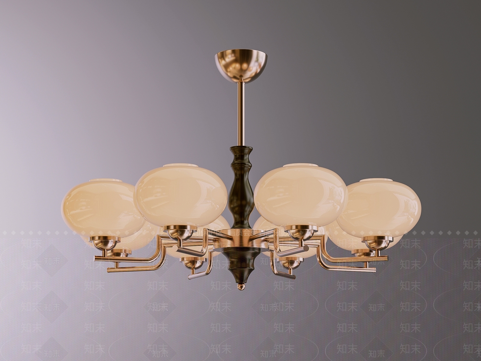 法式客厅吊灯3D模型下载【ID:1188879565】