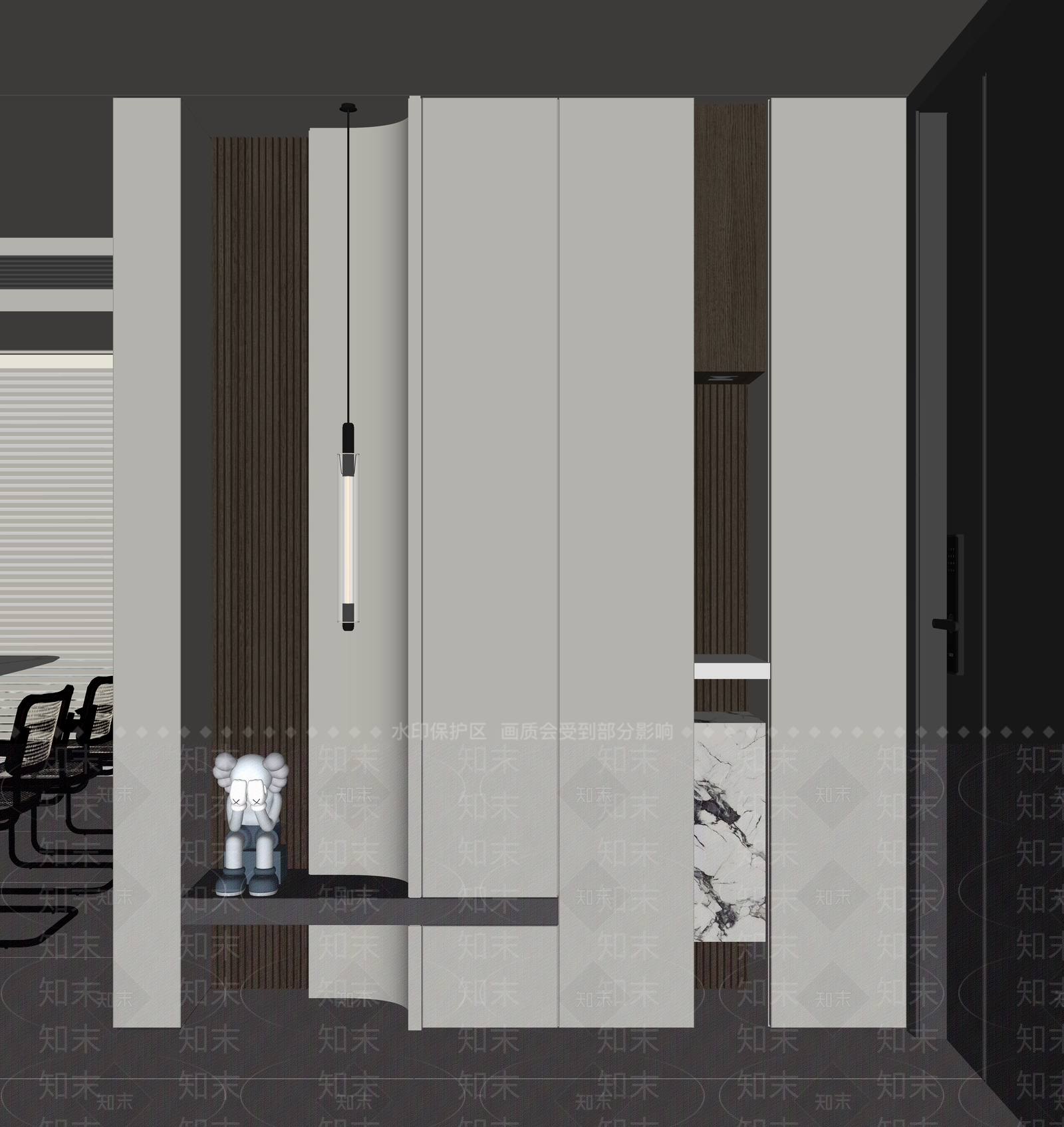 现代鞋柜SU模型下载【ID:1188874439】