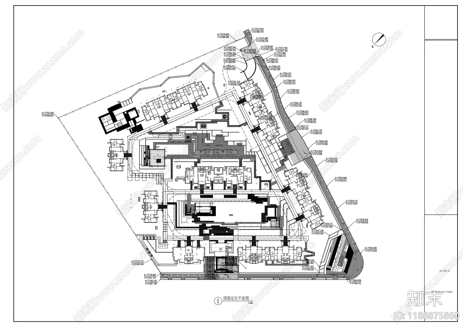 现代庭院cad施工图下载【ID:1188875860】