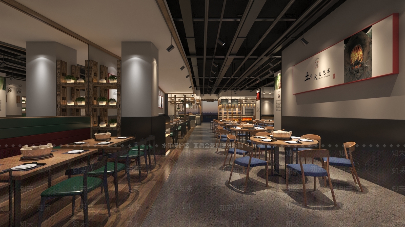 现代工业火锅店3D模型下载【ID:1188876611】