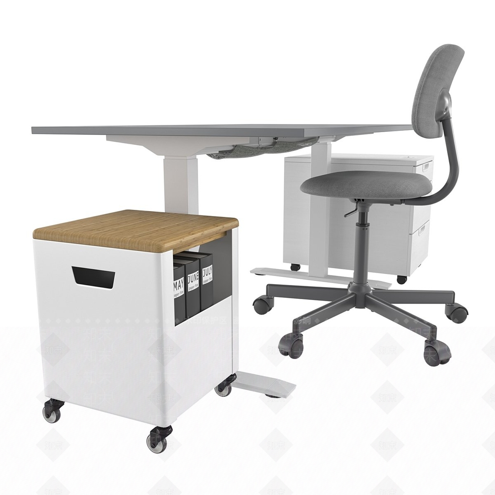 办公桌椅3D模型下载【ID:1188882948】