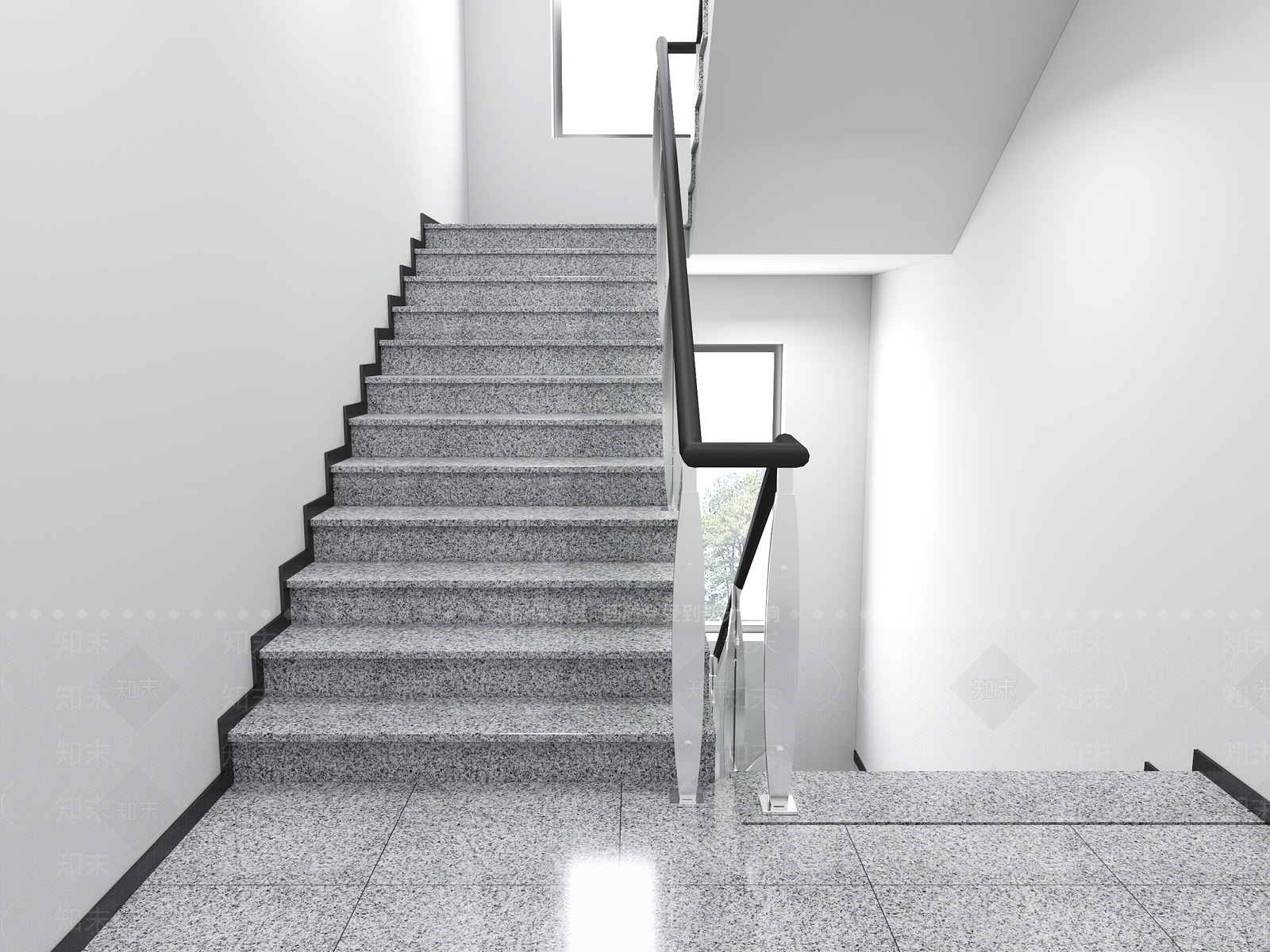 现代楼梯间3D模型下载【ID:1188891578】