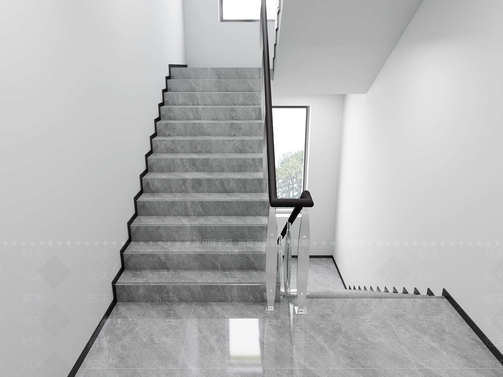 现代楼梯间3D模型下载【ID:1188891694】