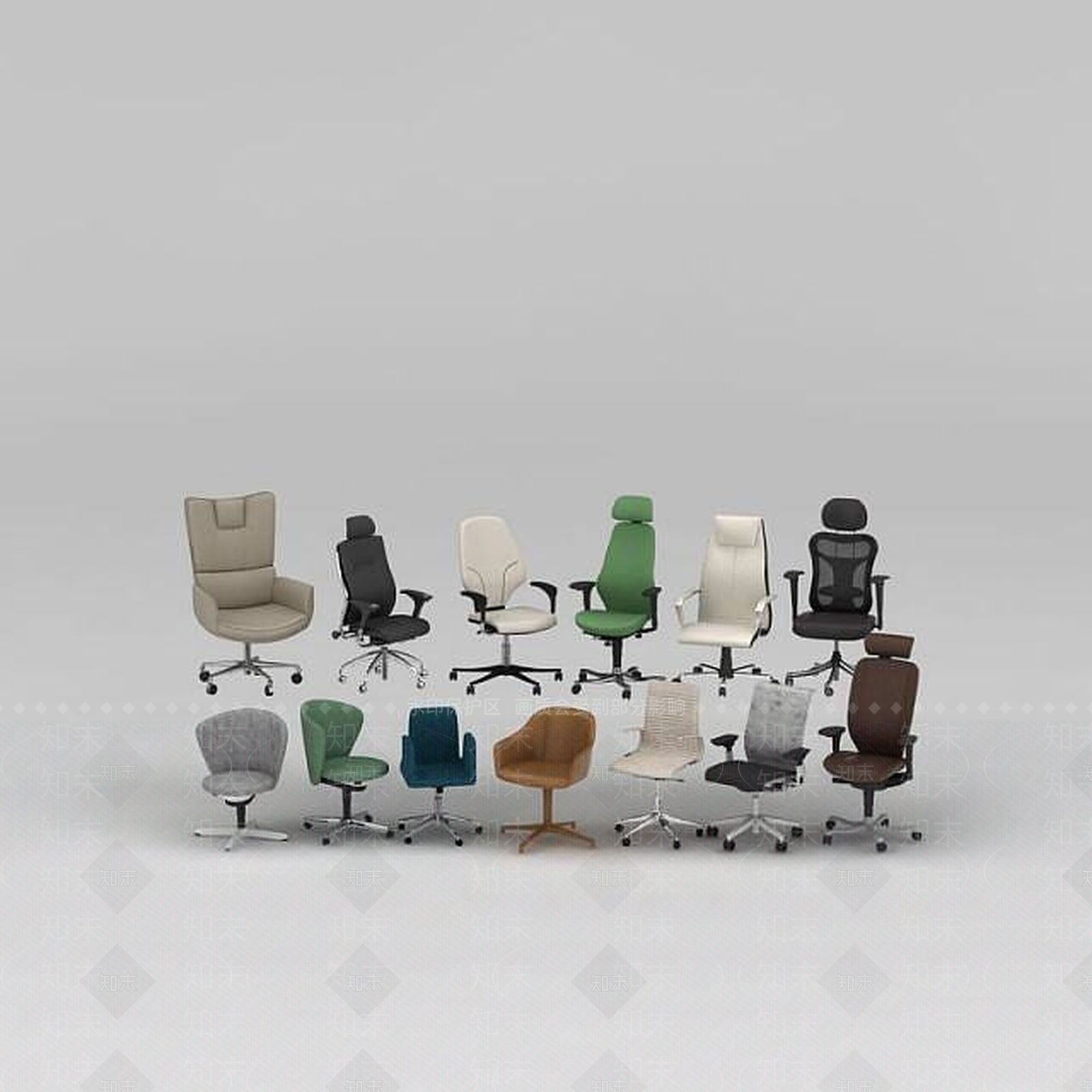 现代高品质办公椅合集3D模型下载【ID:1188892357】
