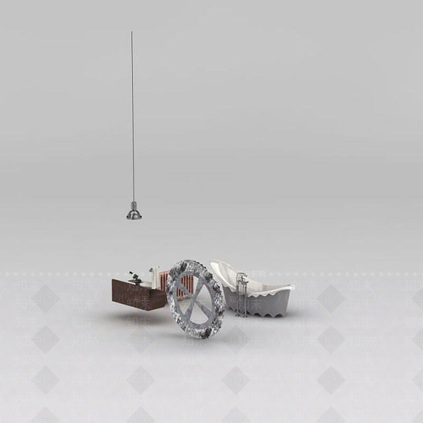 现代牛奶浴缸3D模型下载【ID:1188894970】