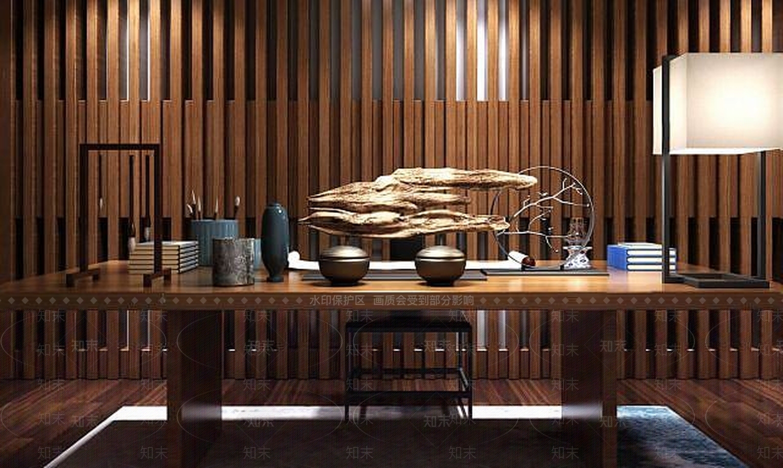 中式桌案3D模型下载【ID:1188895597】