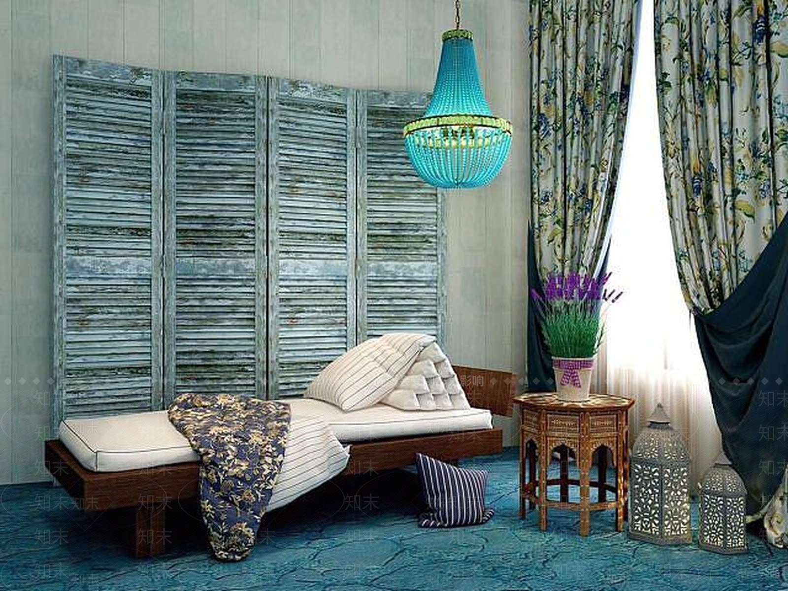 地中海风情沙发躺椅3D模型下载【ID:1188897125】