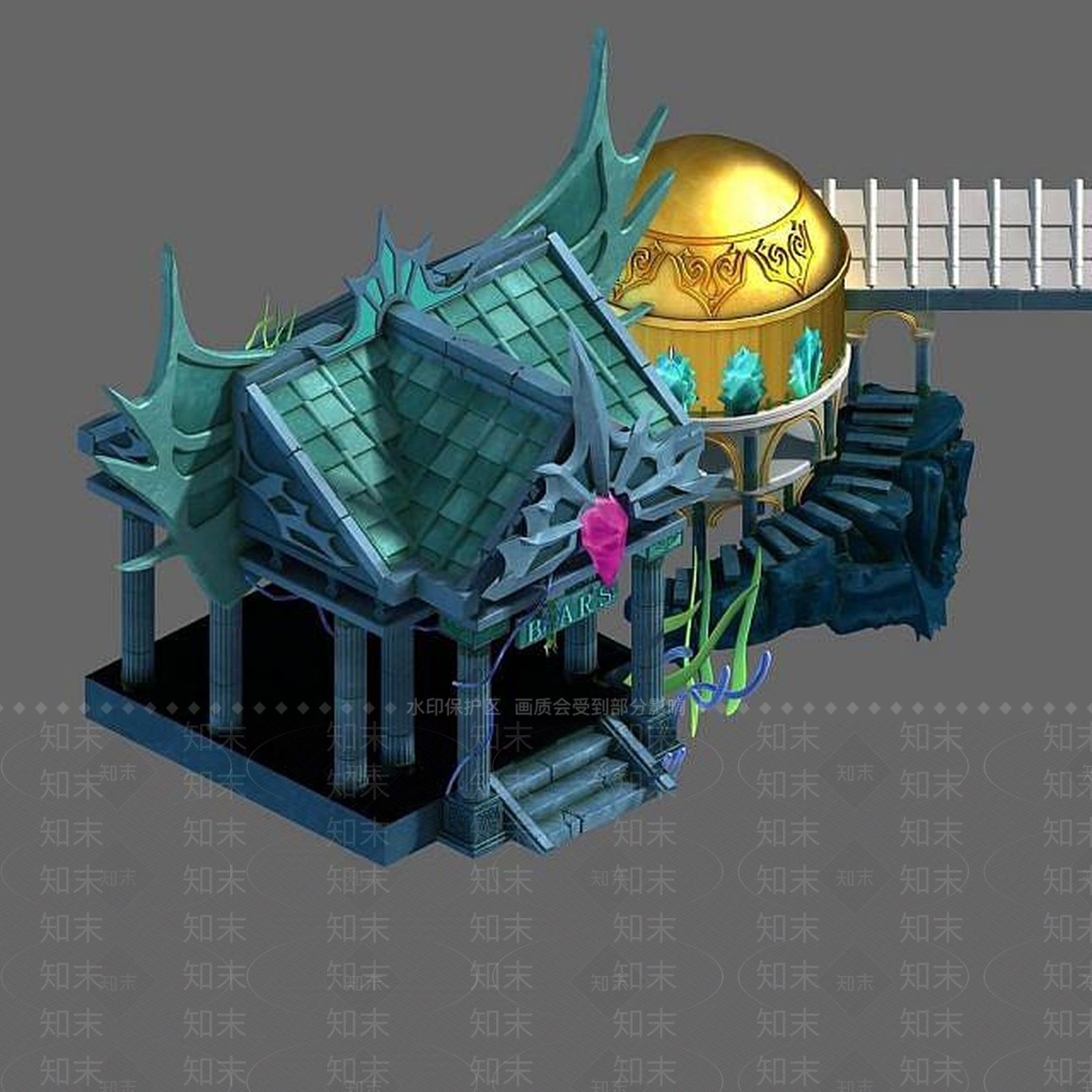 现代游戏场景房子3D模型下载【ID:1188899229】