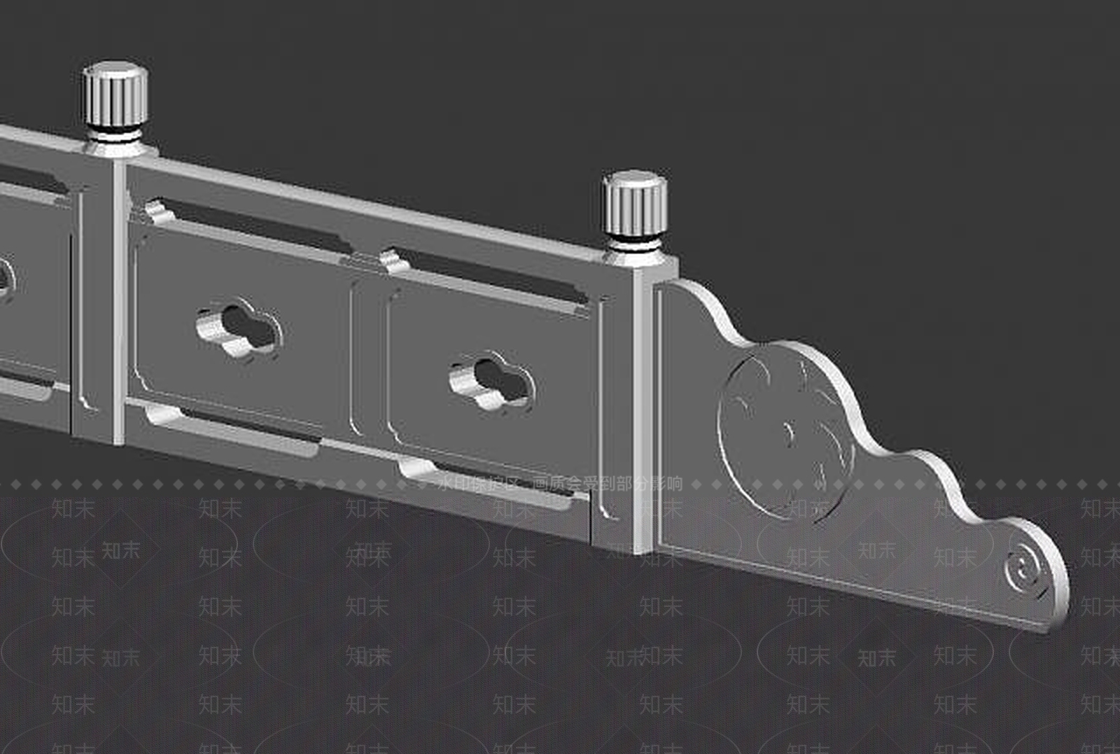 现代古典石栏杆3D模型下载【ID:1188900585】