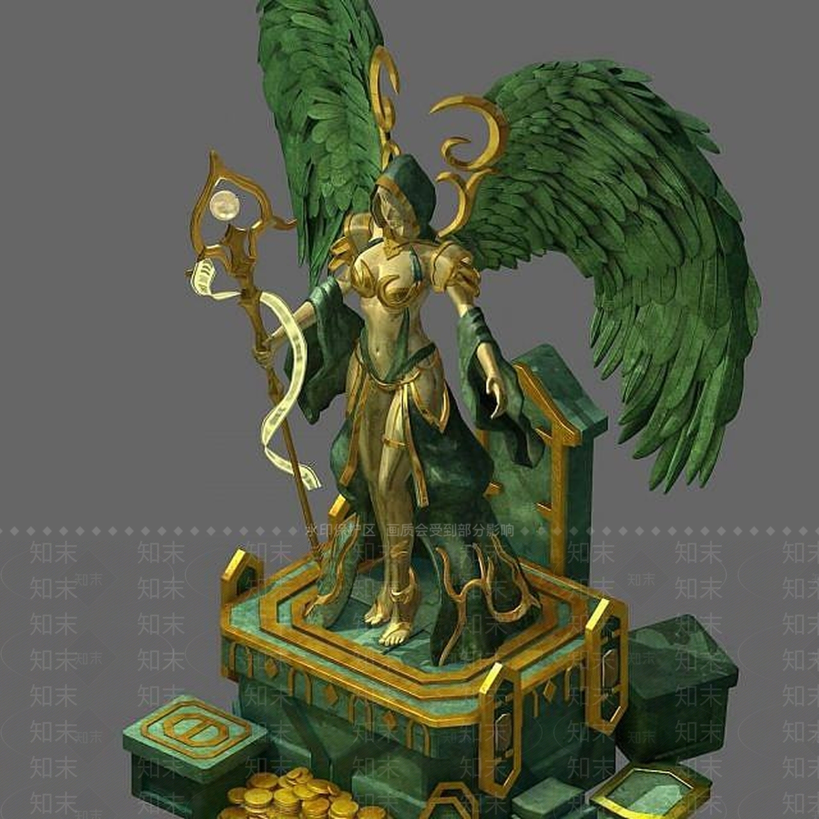 战争女神雕塑3D模型下载【ID:1188902376】