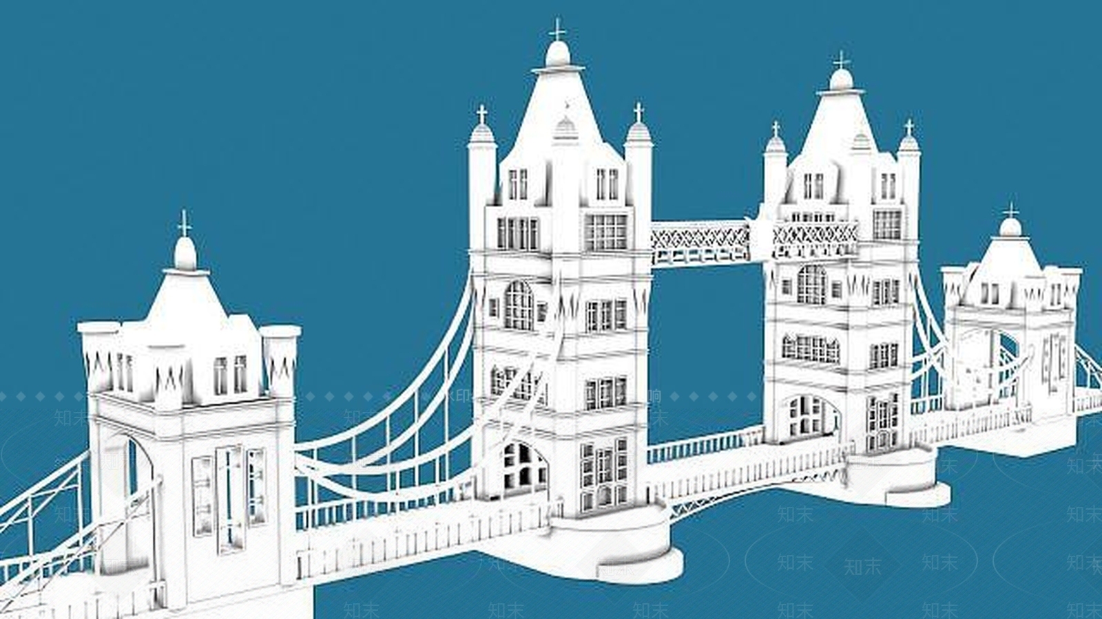 现代伦敦大桥3D模型下载【ID:1188902458】