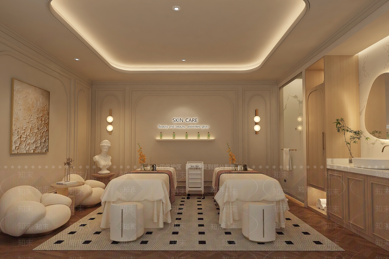 法式美容院3D模型下载【ID:1188904114】