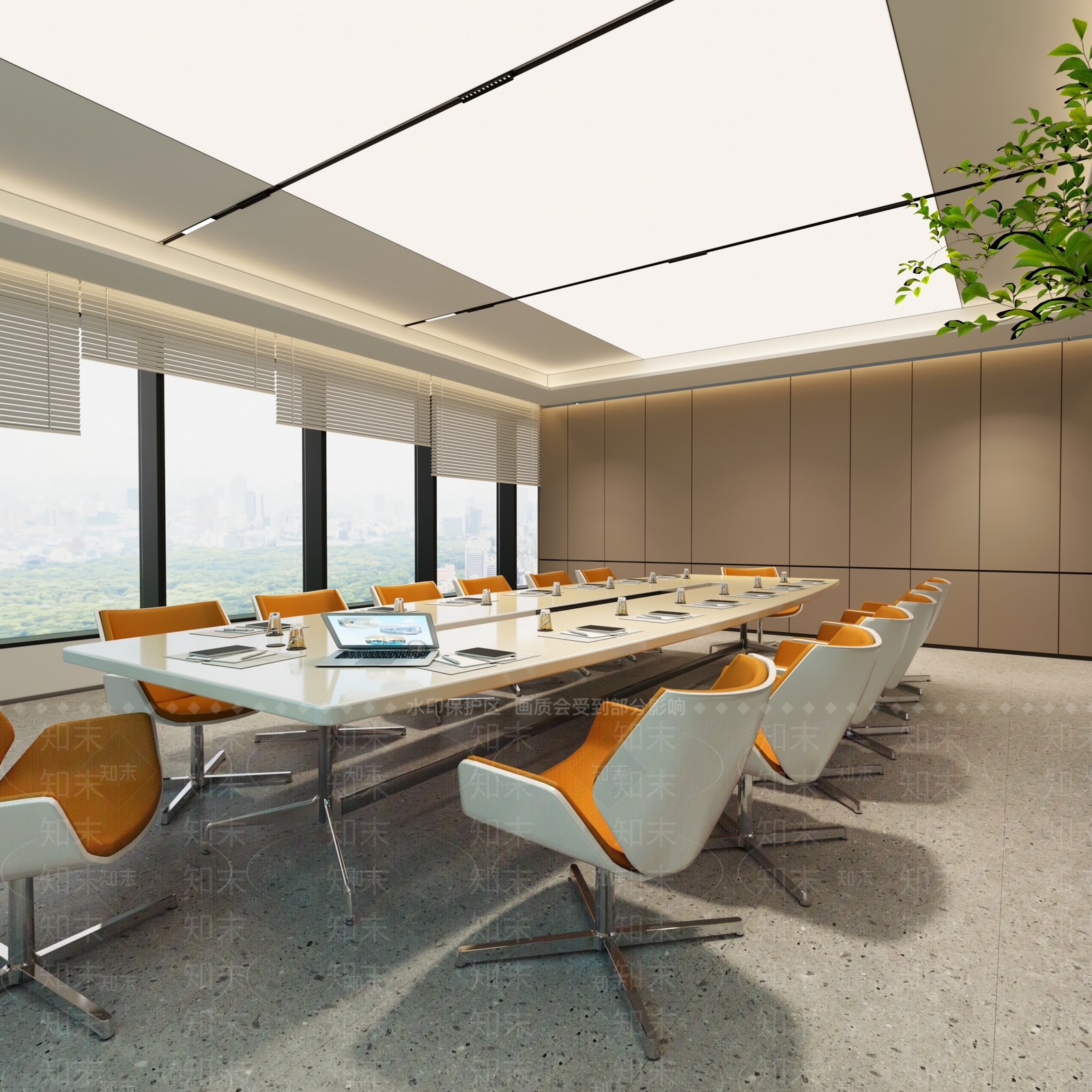 现代简约会议室3D模型下载【ID:1188908068】
