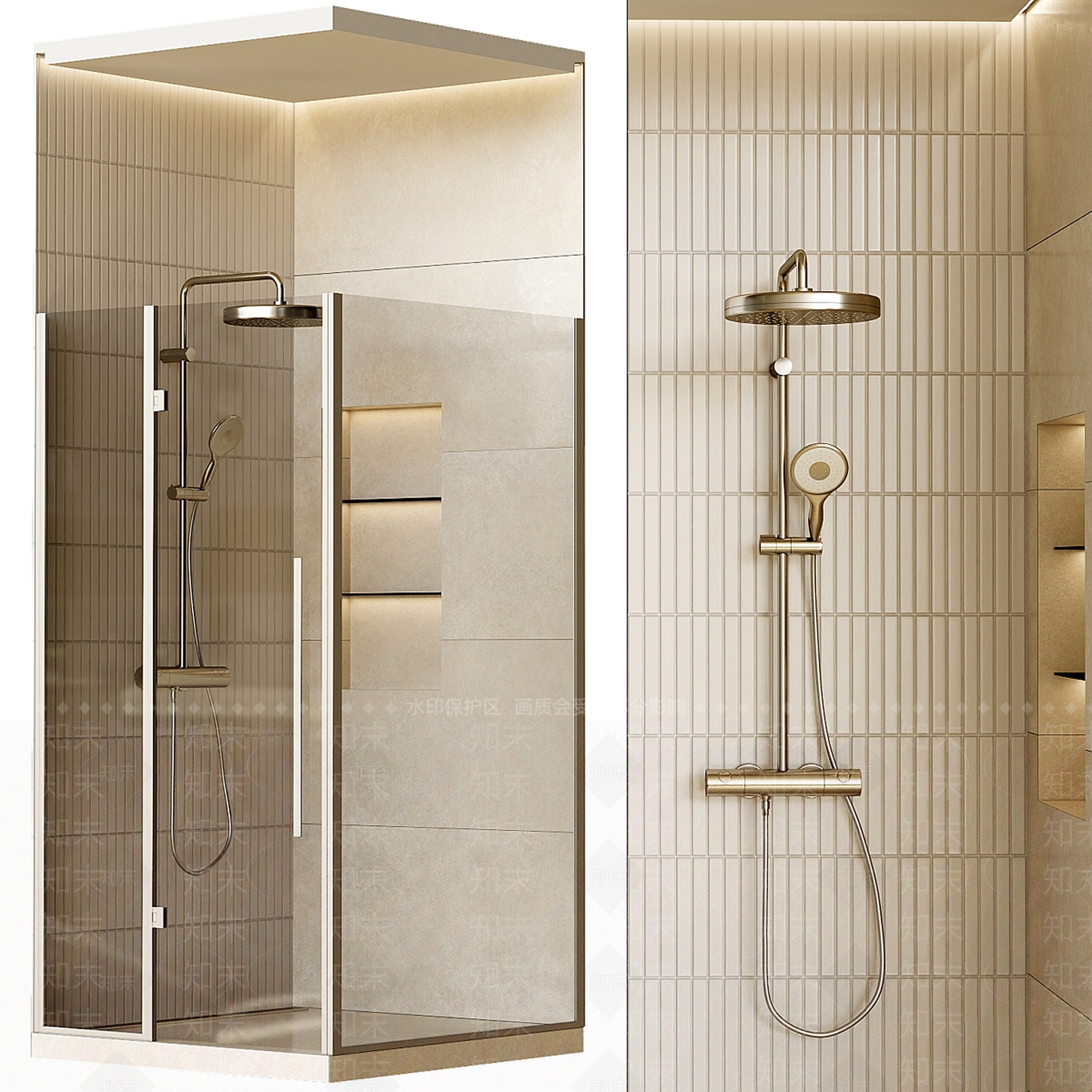 淋浴房3D模型下载【ID:1188908927】