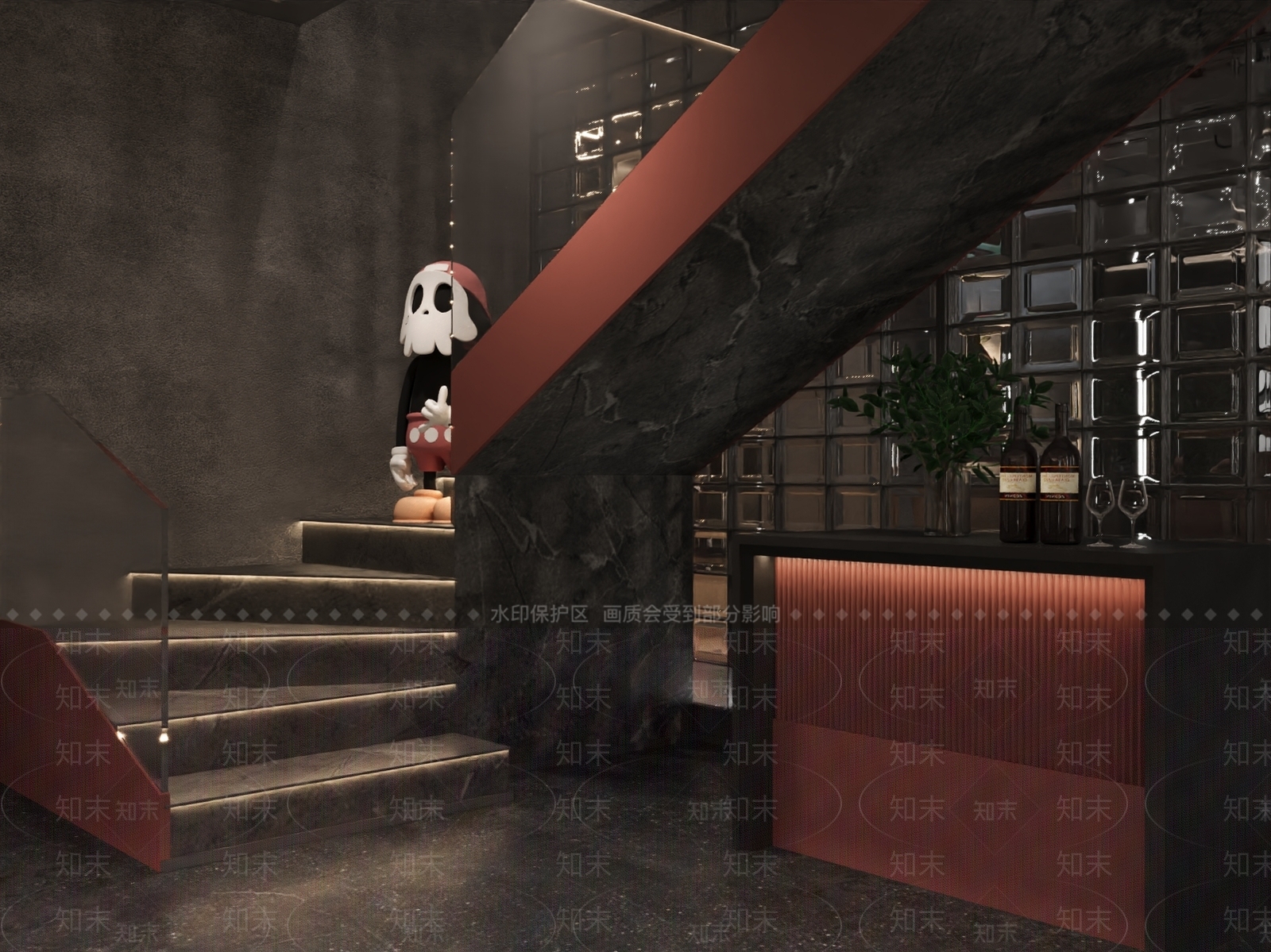 现代工业楼梯间3D模型下载【ID:1188909454】