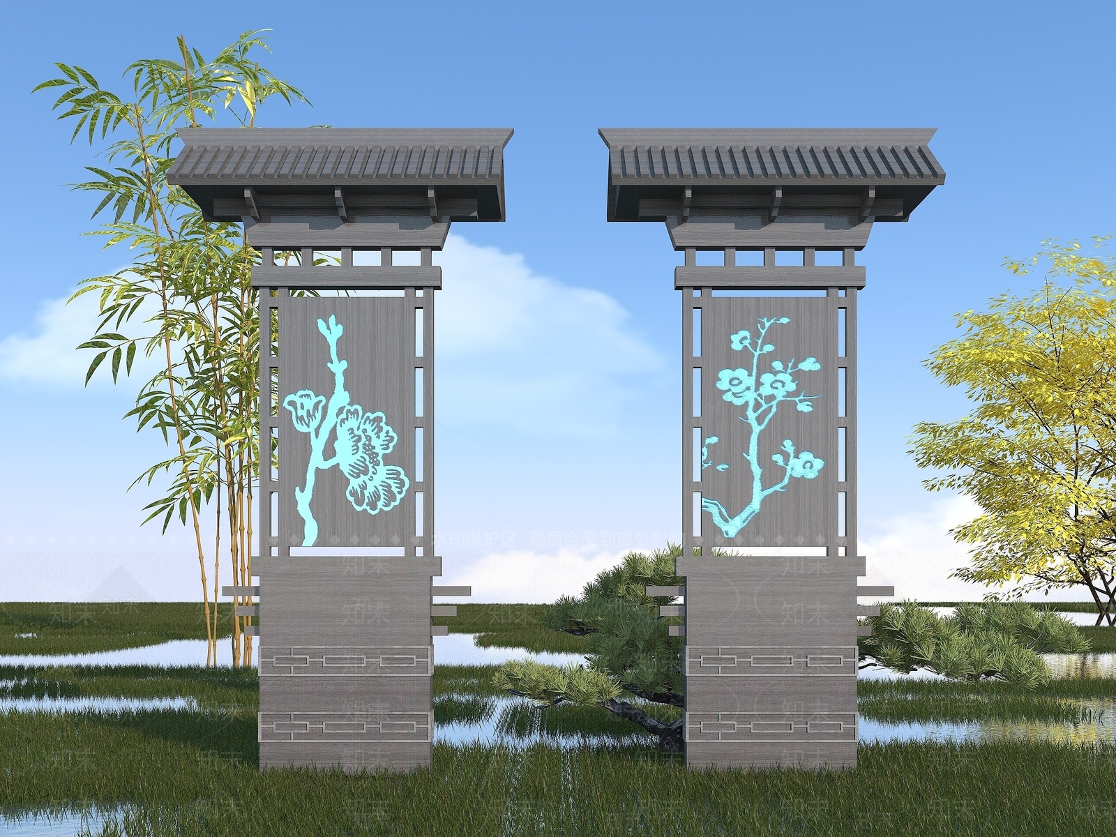 现代其他景观小品3D模型下载【ID:1188911524】