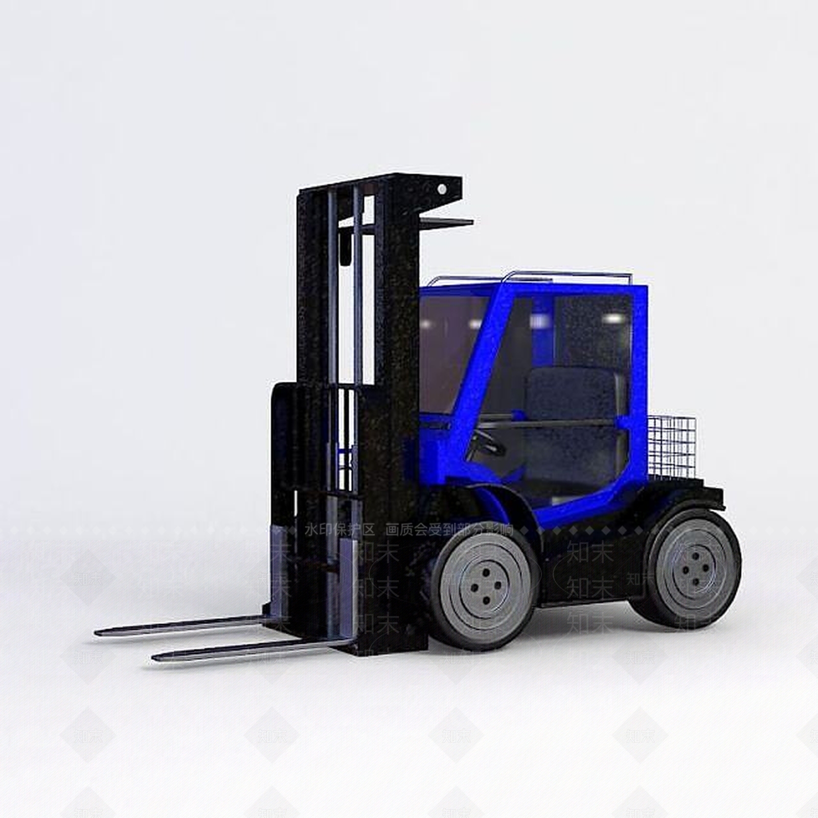 现代厂房叉车3D模型下载【ID:1188912632】