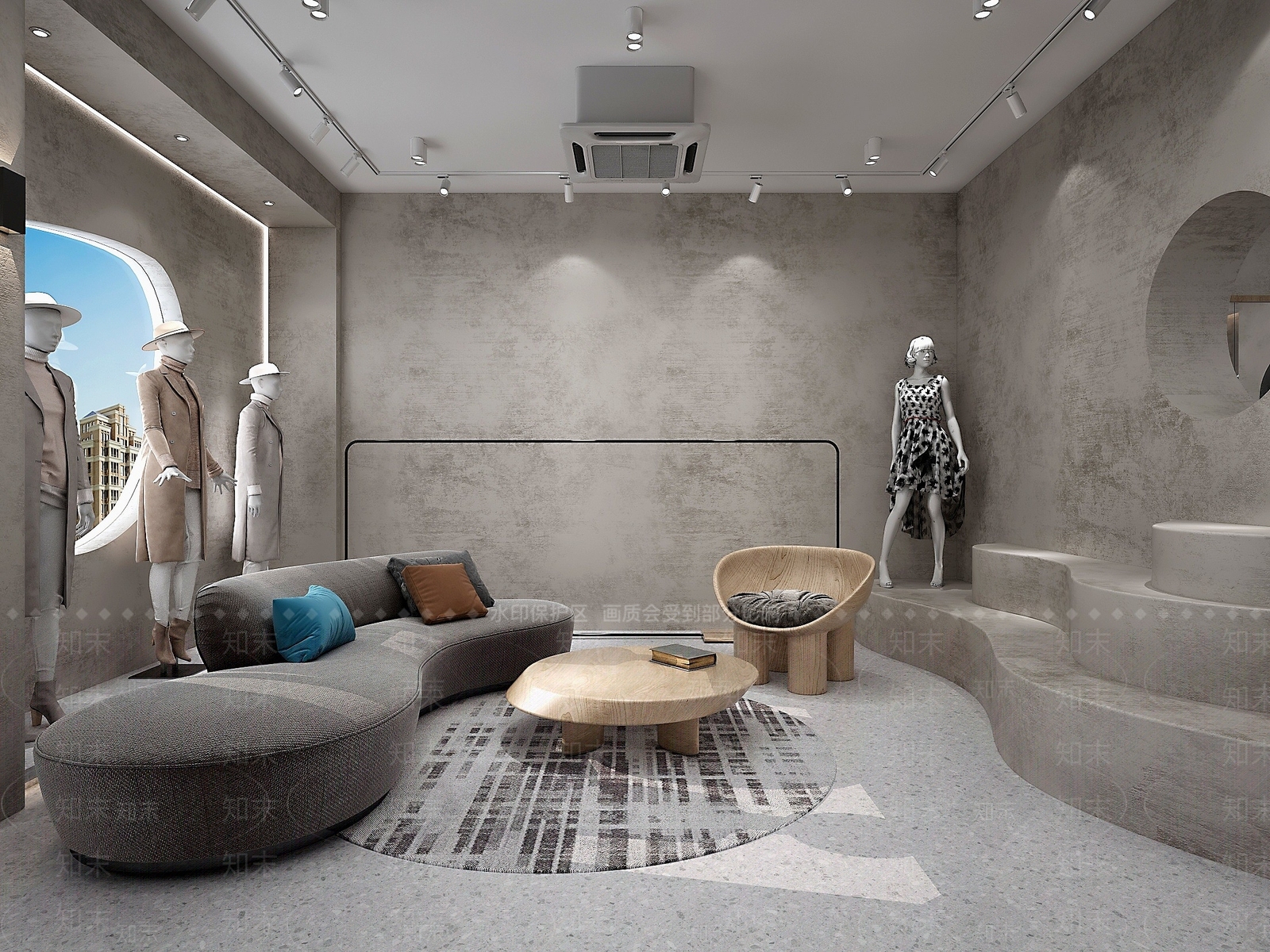 现代办公大厅3D模型下载【ID:1188912699】
