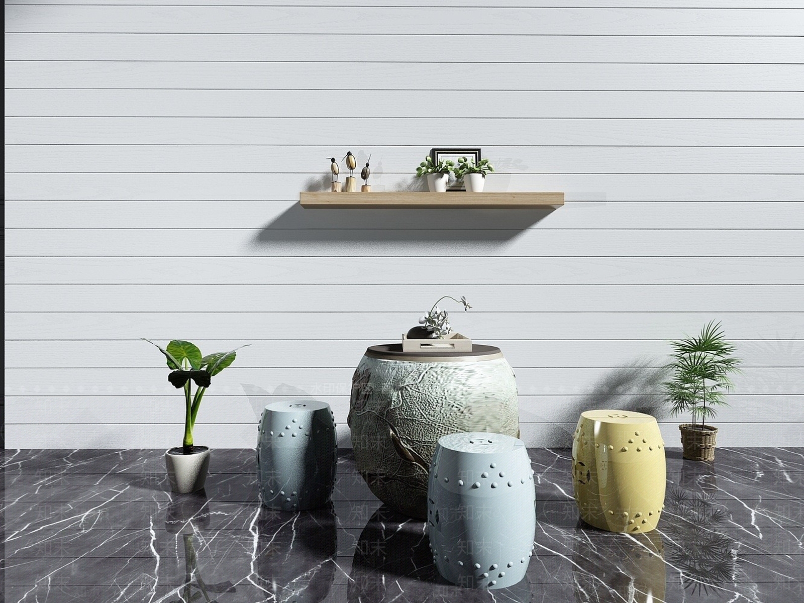 现代其他凳子3D模型下载【ID:1188913570】