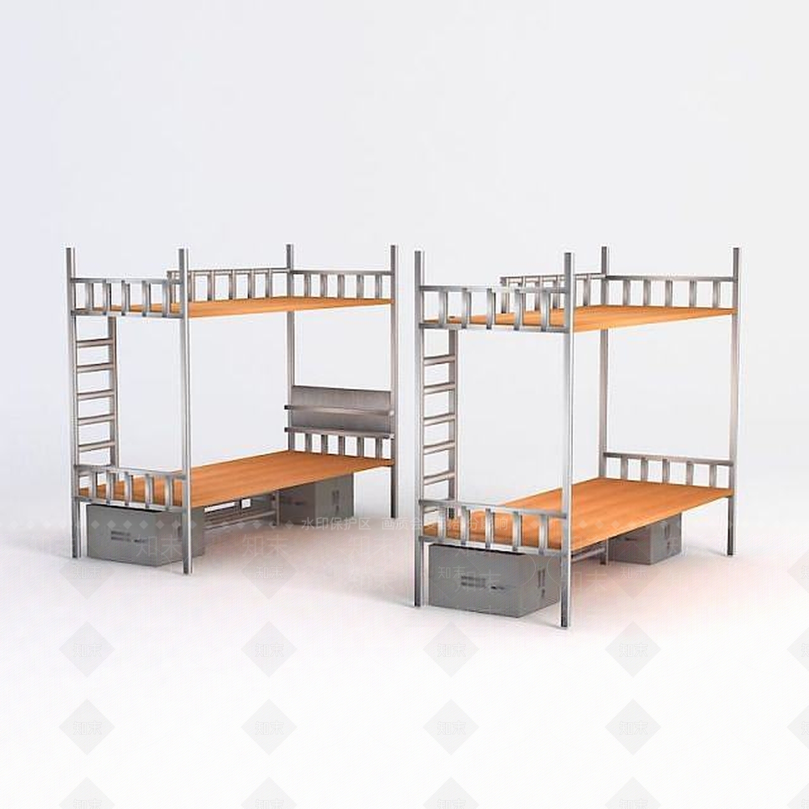 现代学校上下铺3D模型下载【ID:1188916185】