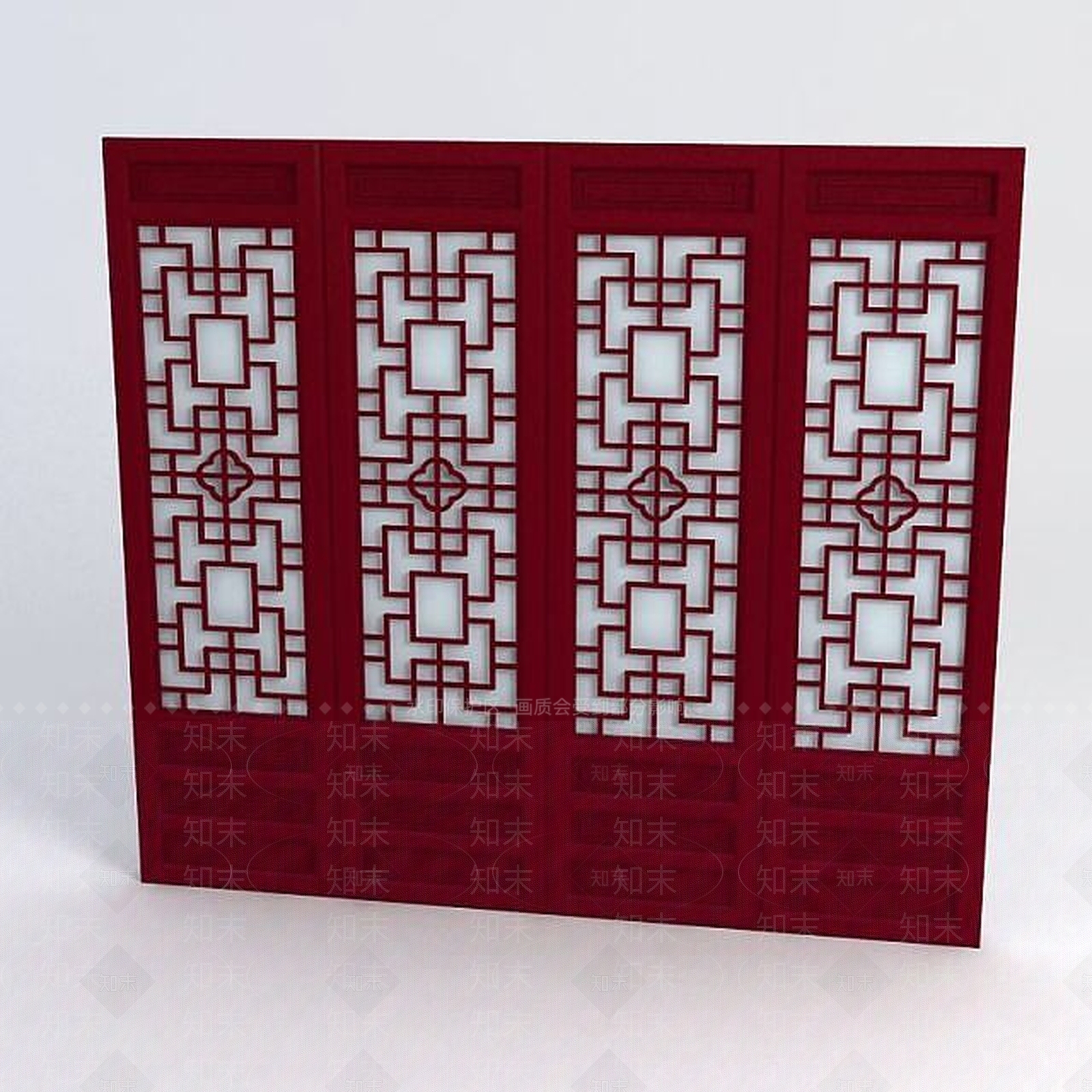 中式屏风3D模型下载【ID:1188916586】