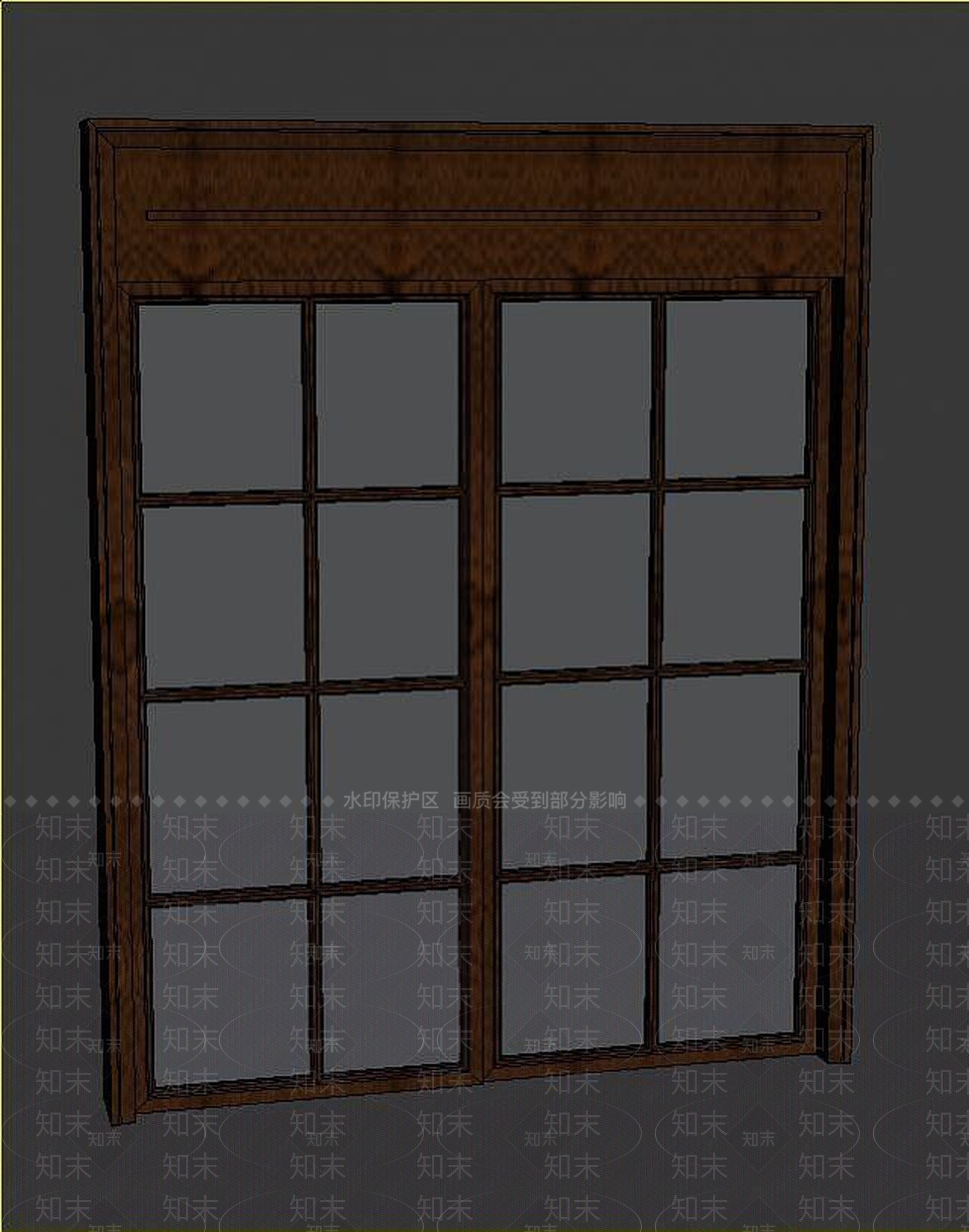 现代木窗3D模型下载【ID:1188916689】