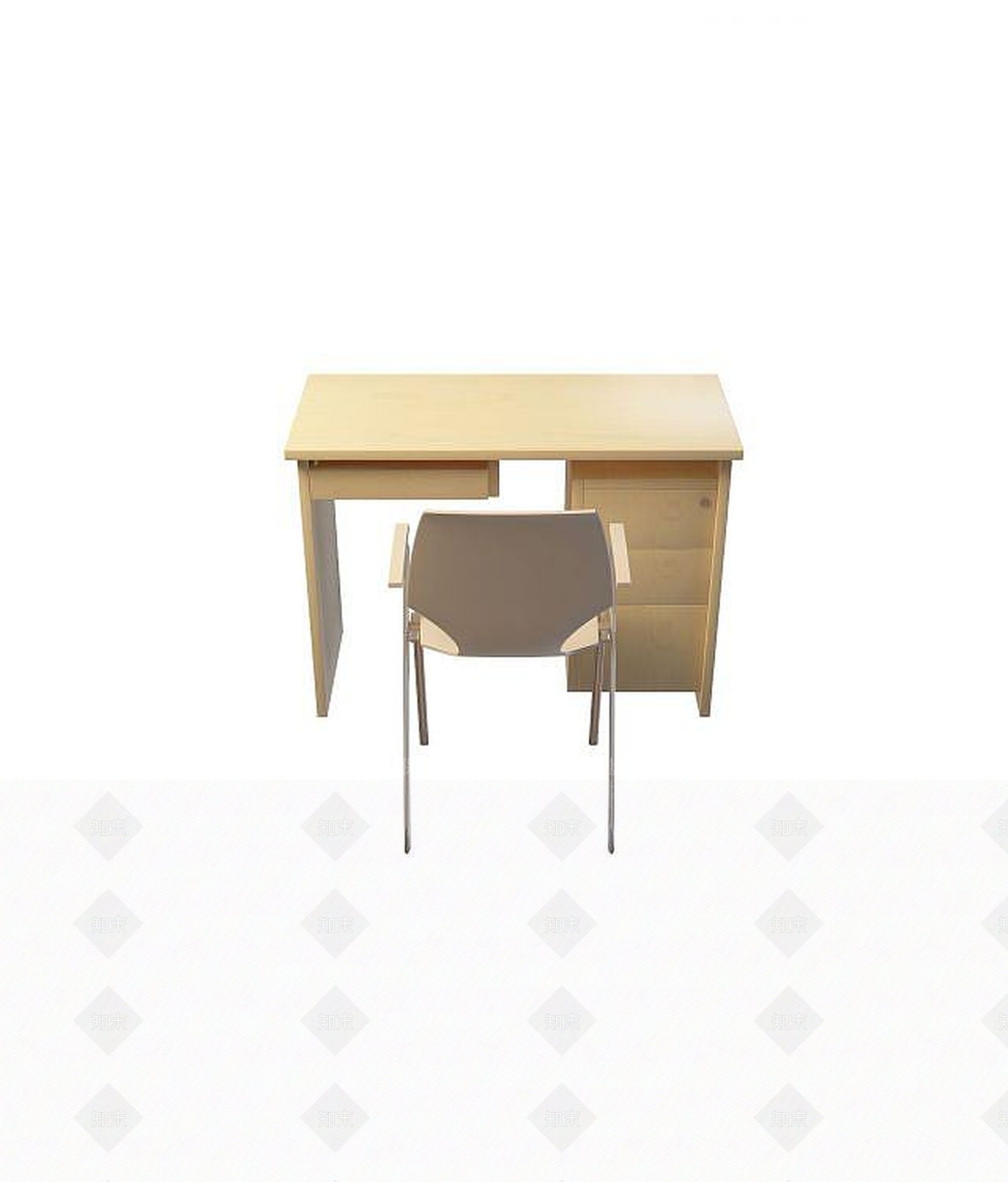 现代学生卧室桌椅3D模型下载【ID:1188917472】