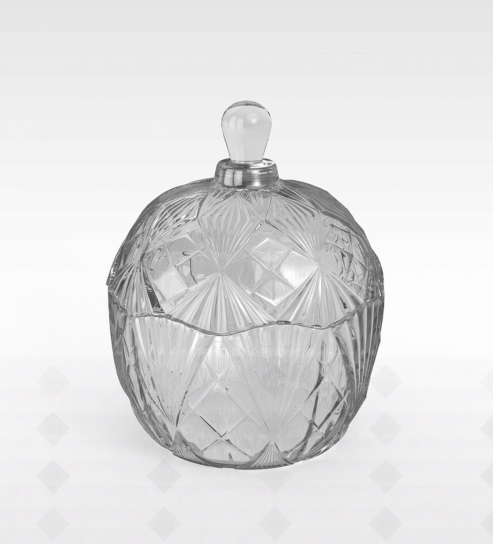 现代高档玻璃香水瓶3D模型下载【ID:1188918215】