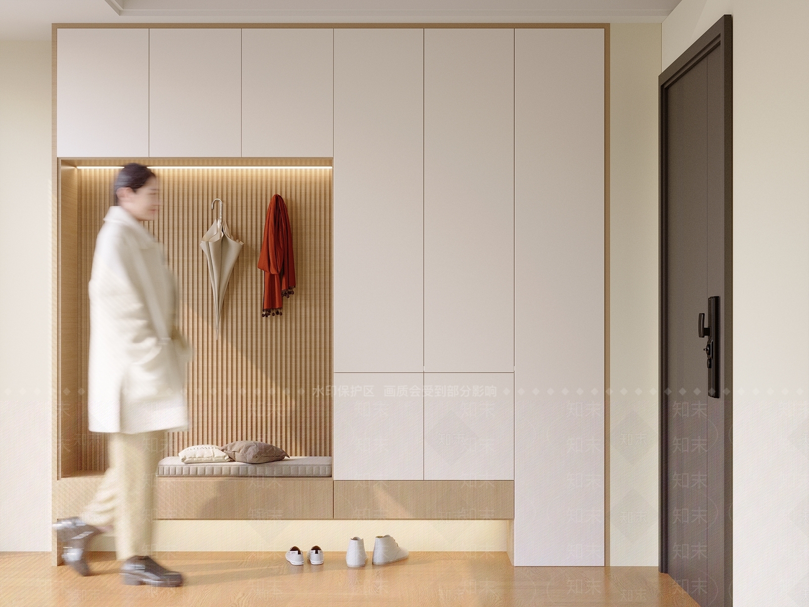 现代北欧鞋柜3D模型下载【ID:1188920937】