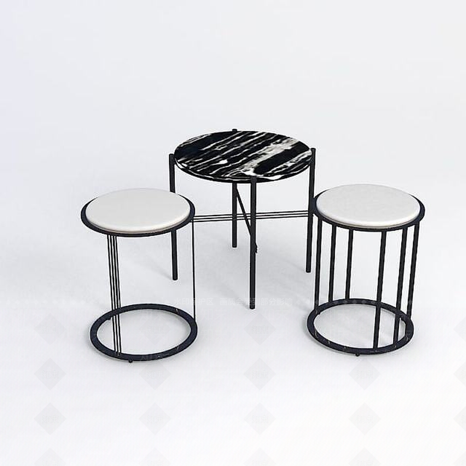 后现代简约风格凳子3D模型下载【ID:1188922604】