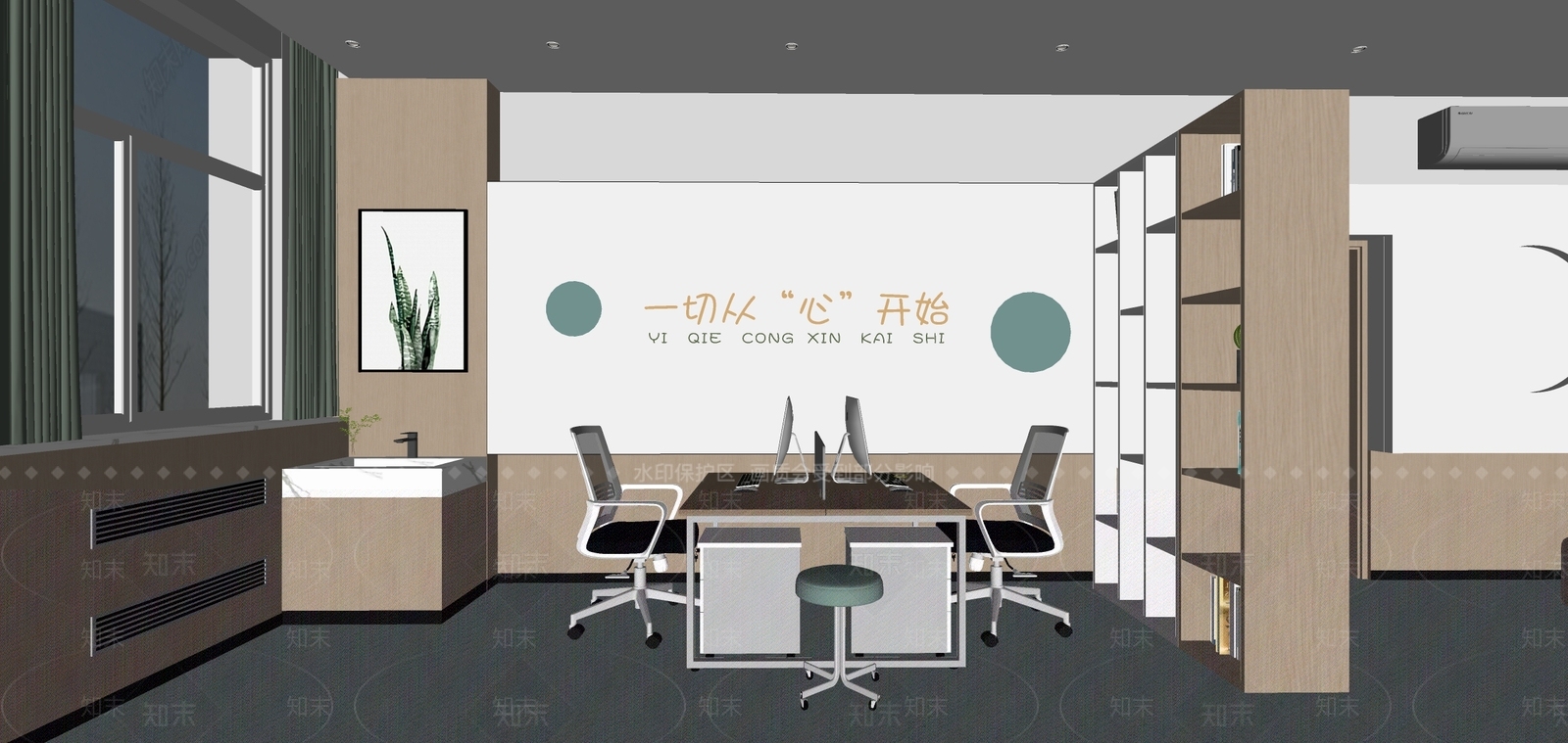 现代其他学校空间SU模型下载【ID:1188925788】