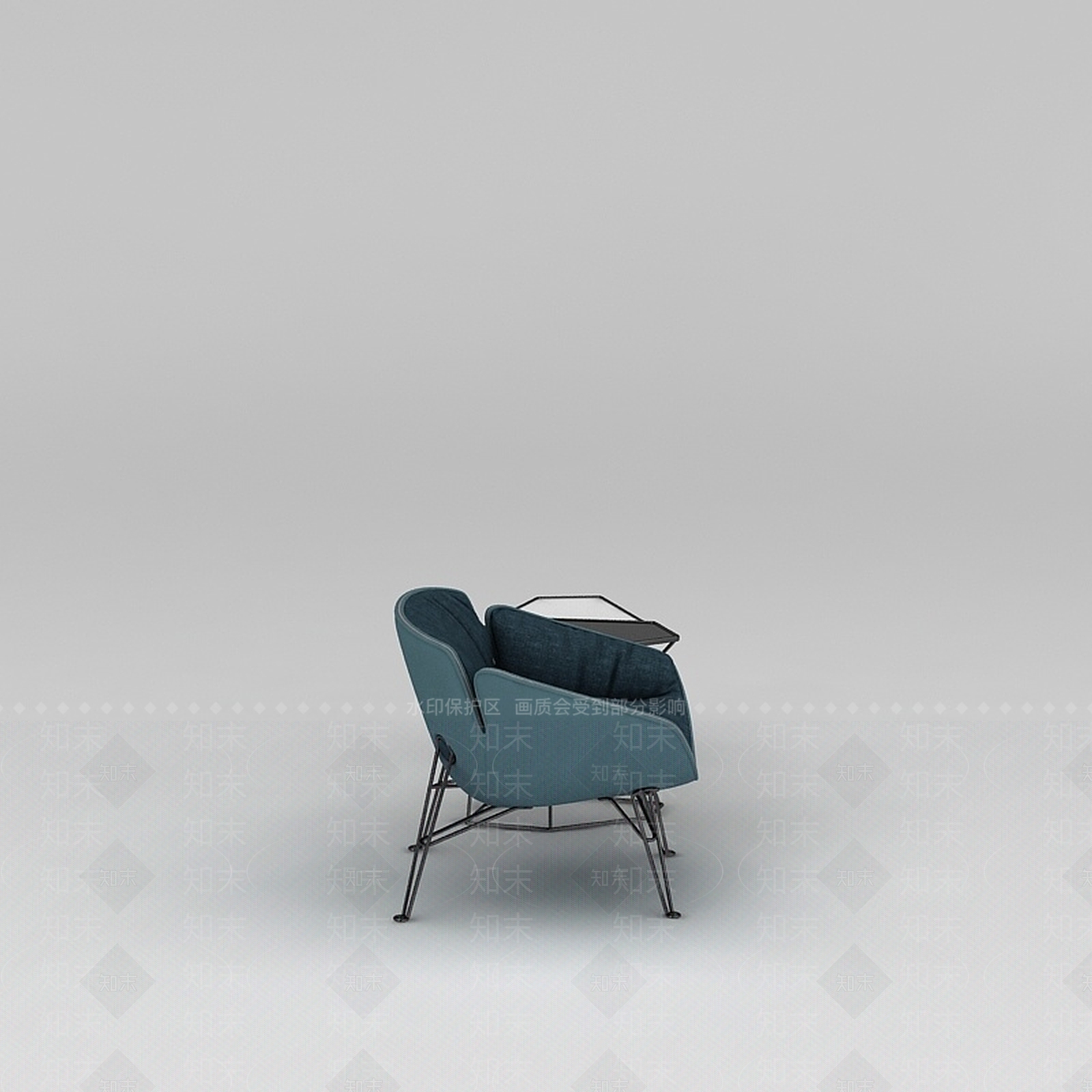 现代休闲椅茶几组合3D模型下载【ID:1188927081】