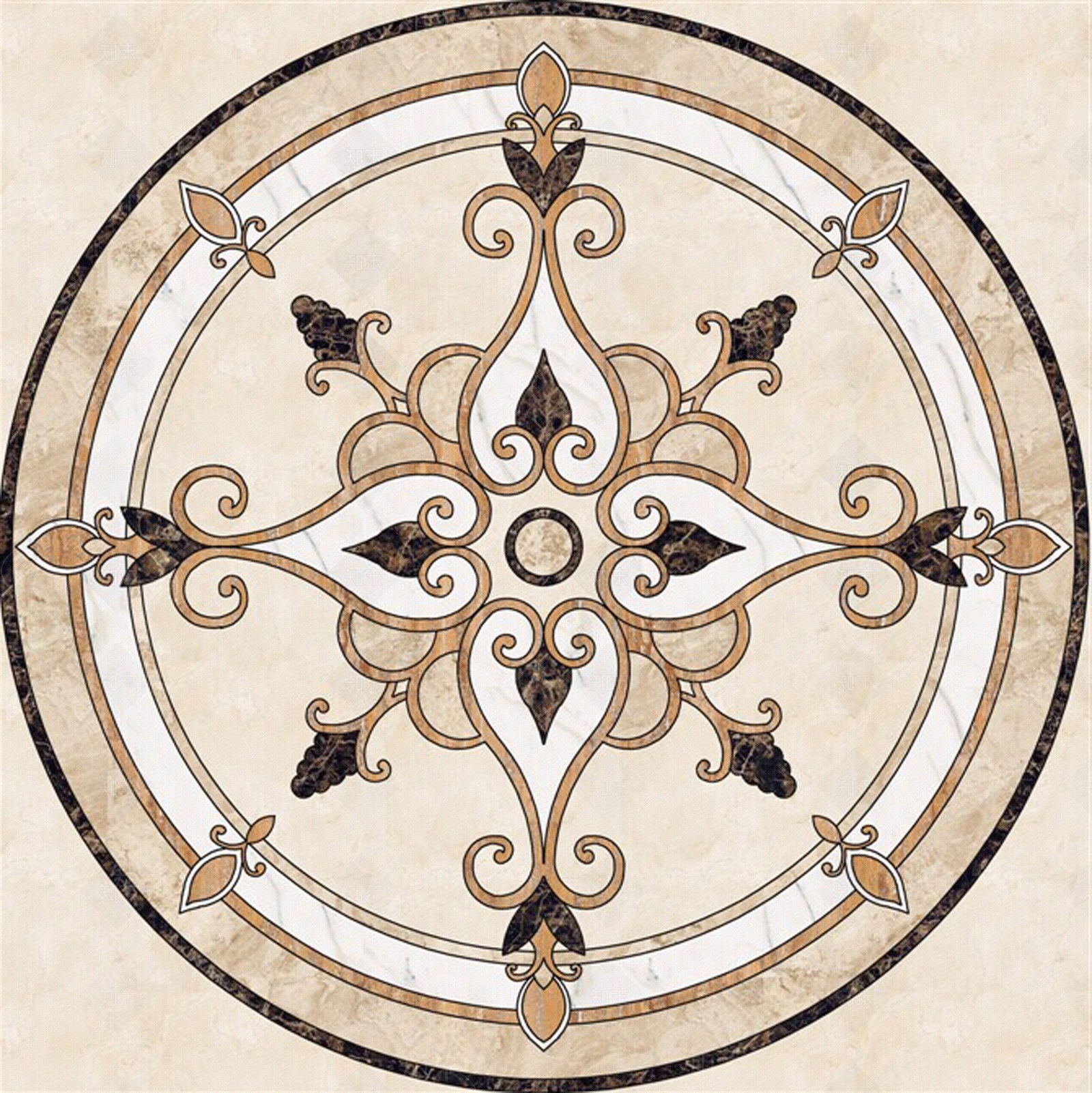 欧式现代圆形拼花贴图下载【ID:1188927242】