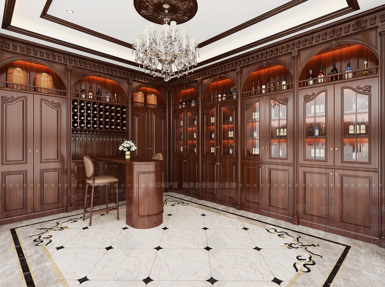 美式酒窖3D模型下载【ID:1188927843】